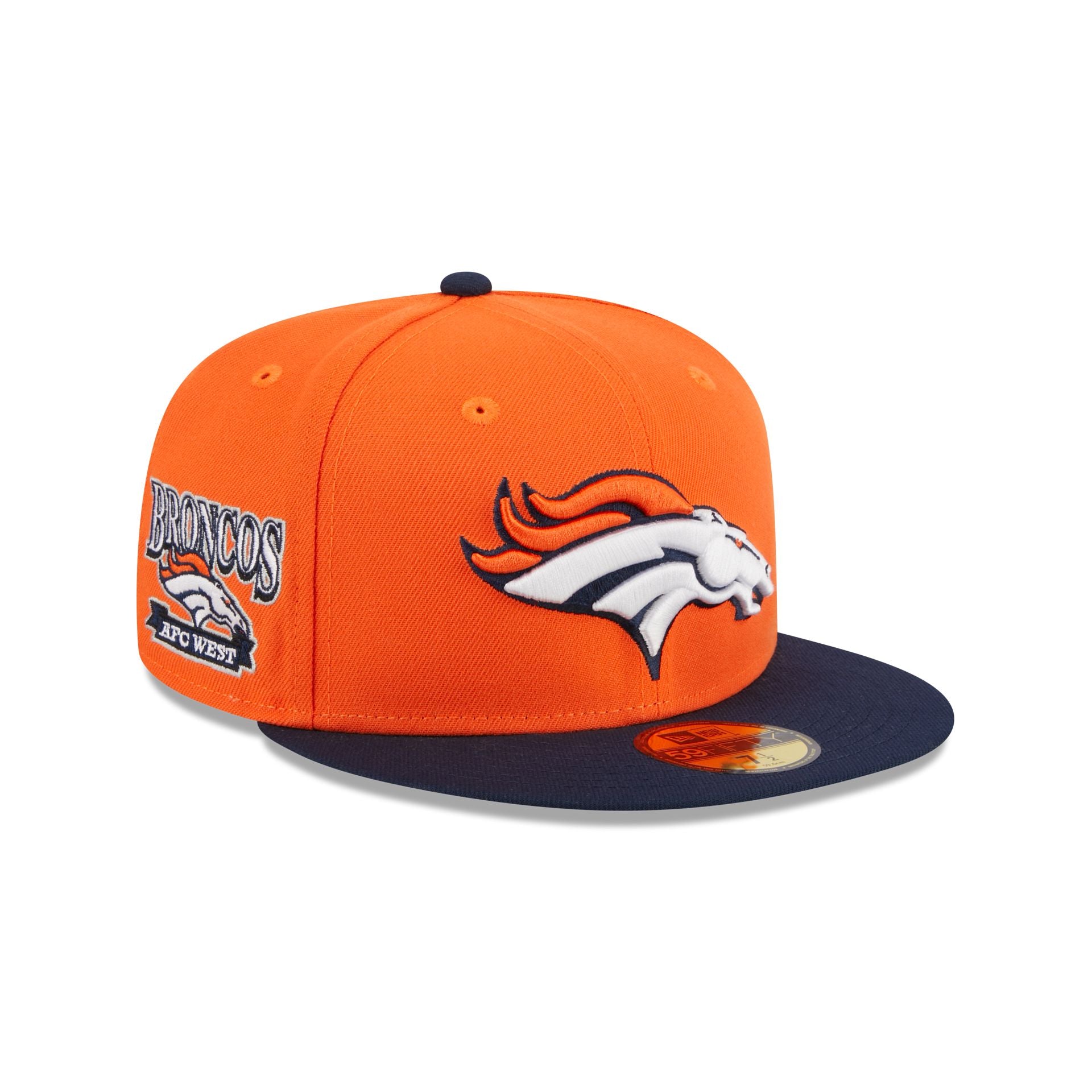 Denver Broncos New Era White on White Low Profile 59FIFTY Fitted Hat