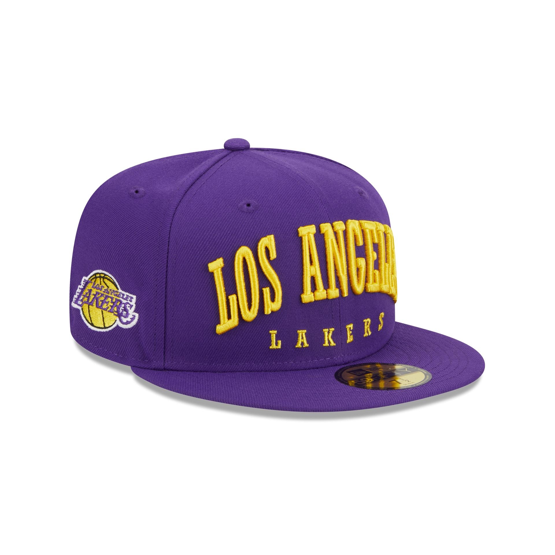 Men's New Era Black Los Angeles Lakers Team Logo Low Profile 59FIFTY Fitted  Hat