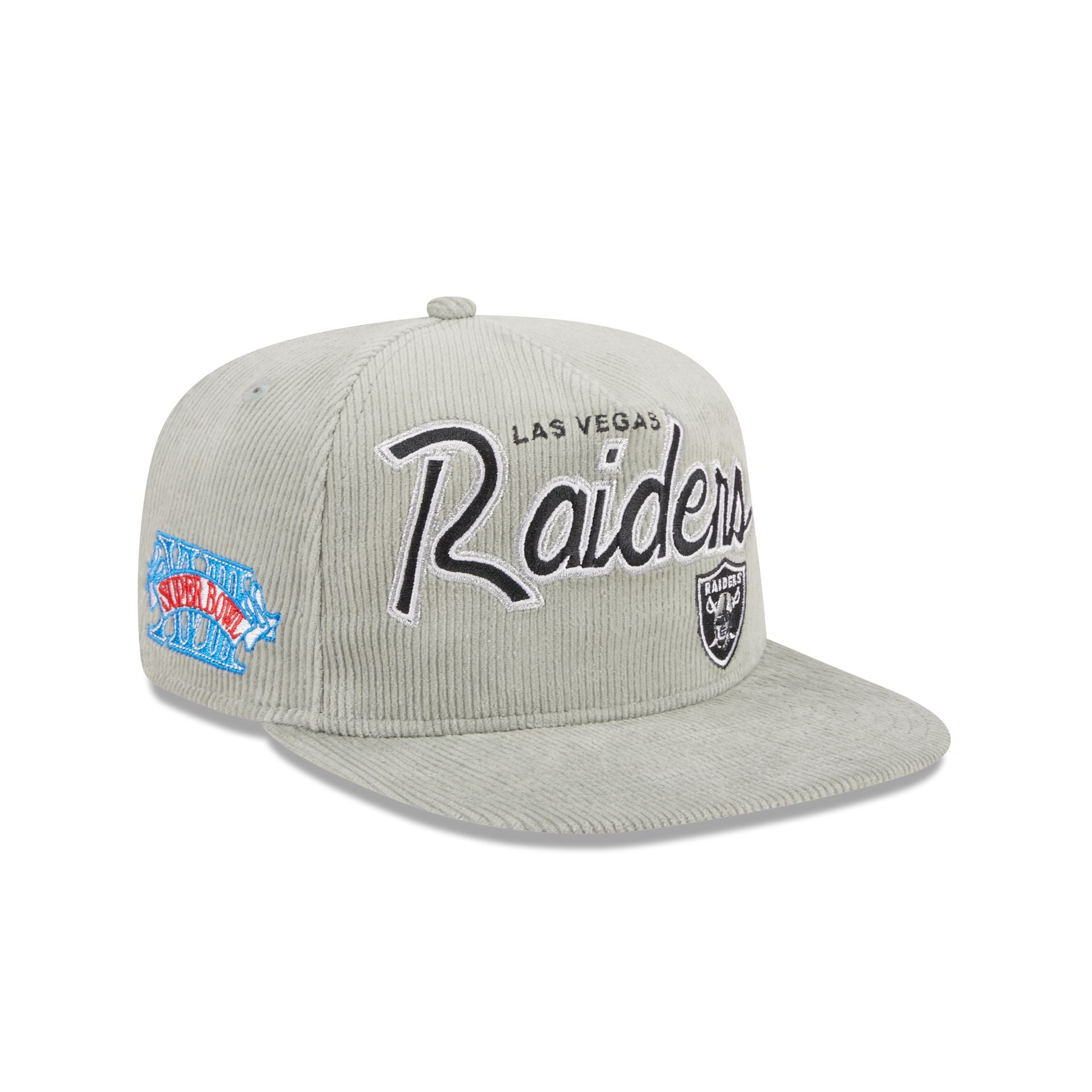 Las Vegas Raiders Throwback Golfer Hat, Gray, by New Era