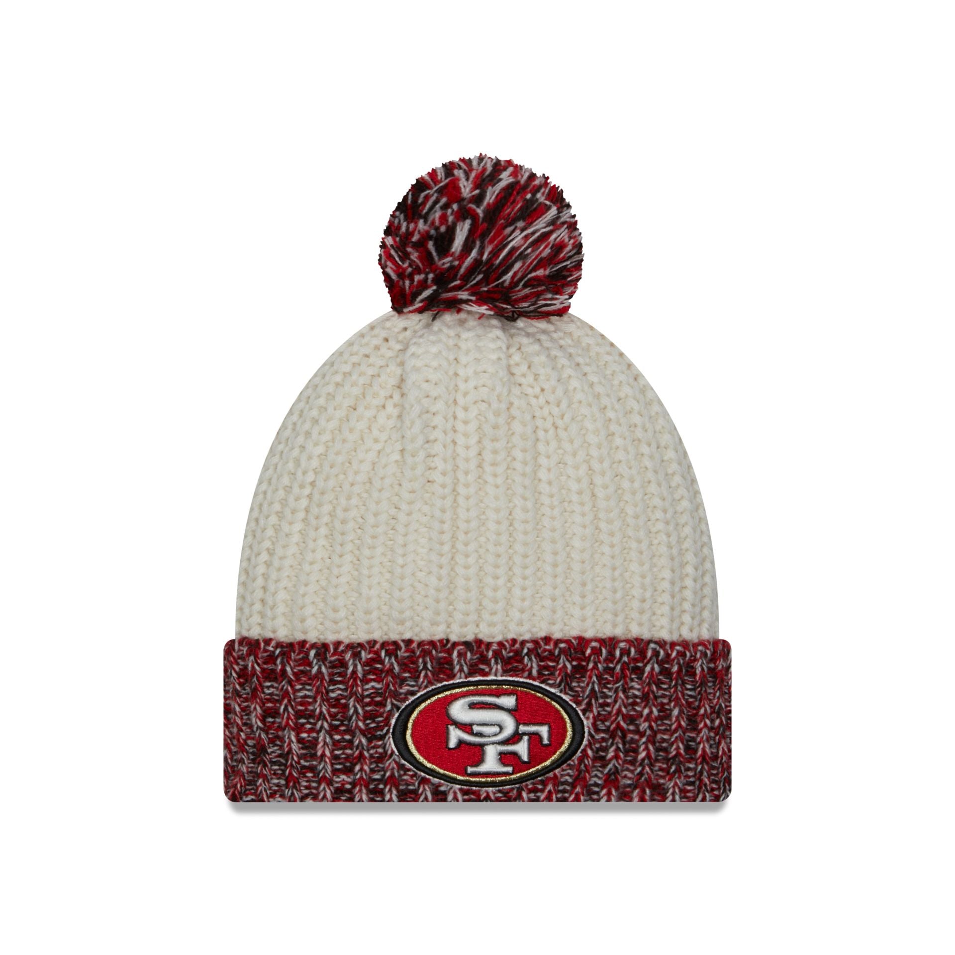 New Era Women's San Francisco 49ers Pom Knit Beanie