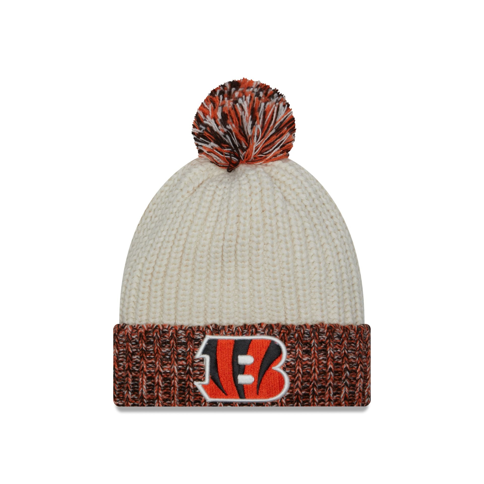 Throwback New Era NFL Cincinnati Bengals On-Field Knit Beanie Hat With Pom  NWT