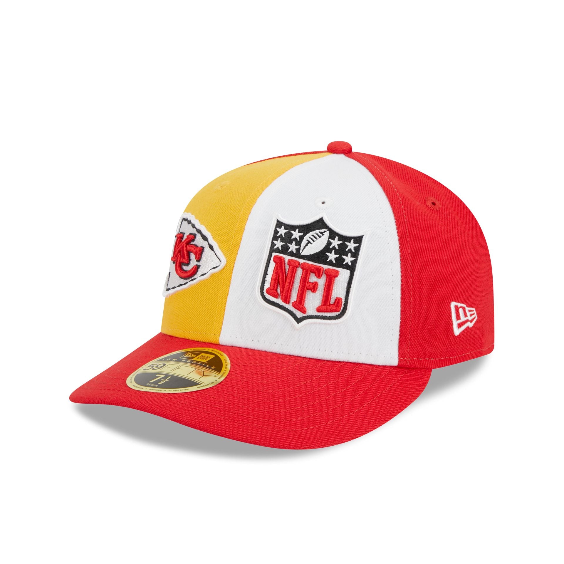 Kansas City Chiefs New Era 2023 Sideline Low Profile 59FIFTY Hat Fitted Hat 7 3/4 Yellow/Red