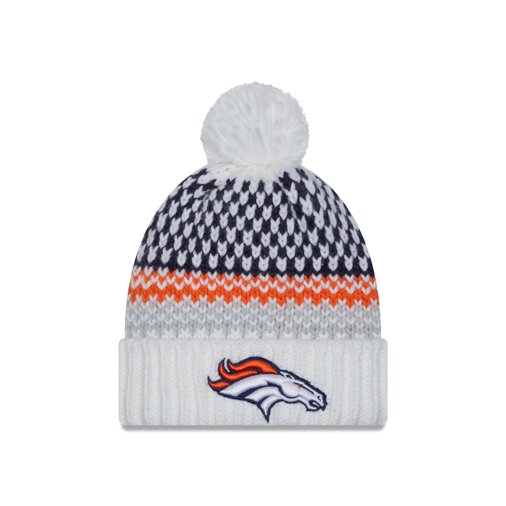 Denver Broncos 2023 Cold Weather Knit Hat, White, NFL by New Era