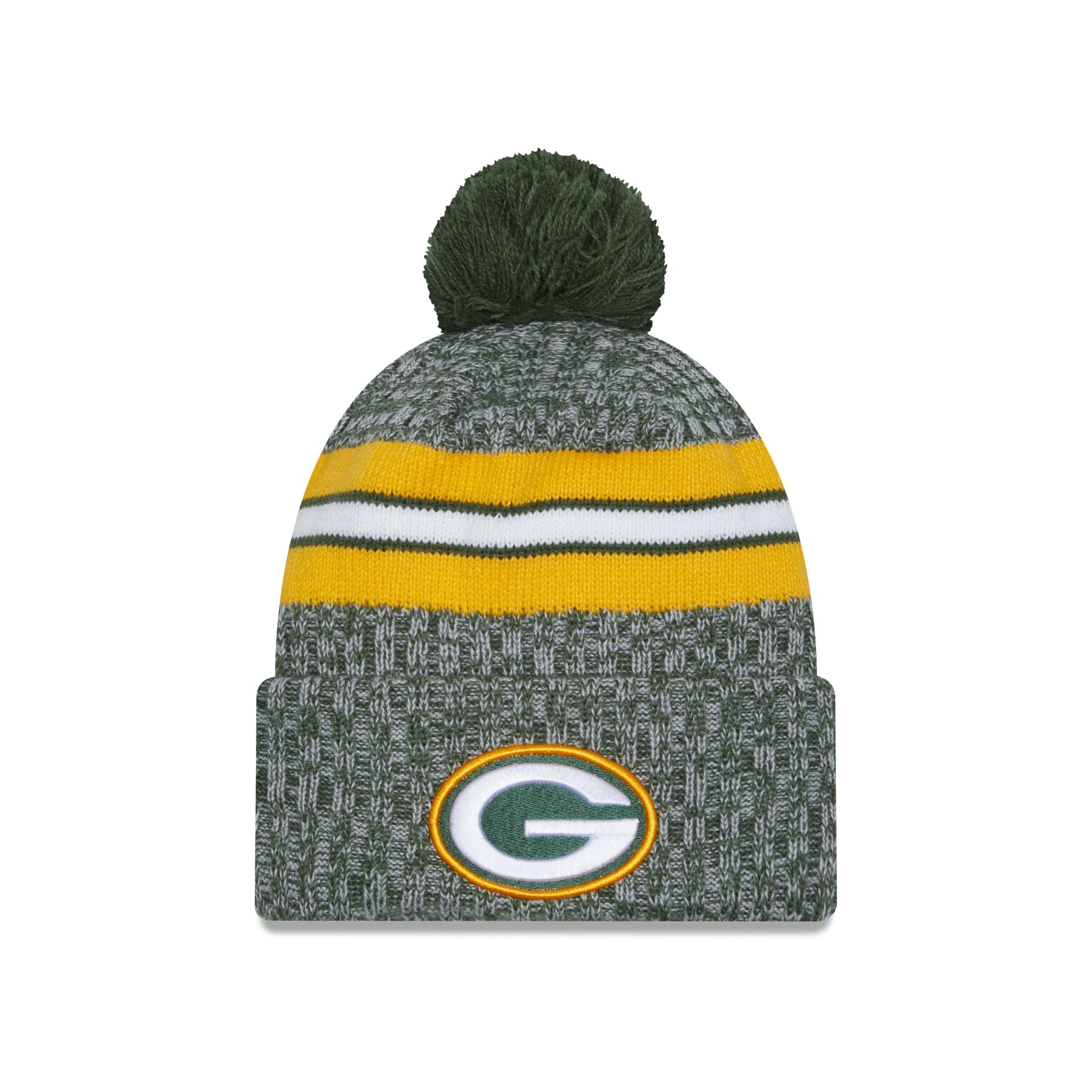 Green Bay Packers 2023 Cold Weather Black Pom Knit Hat, NFL by New Era