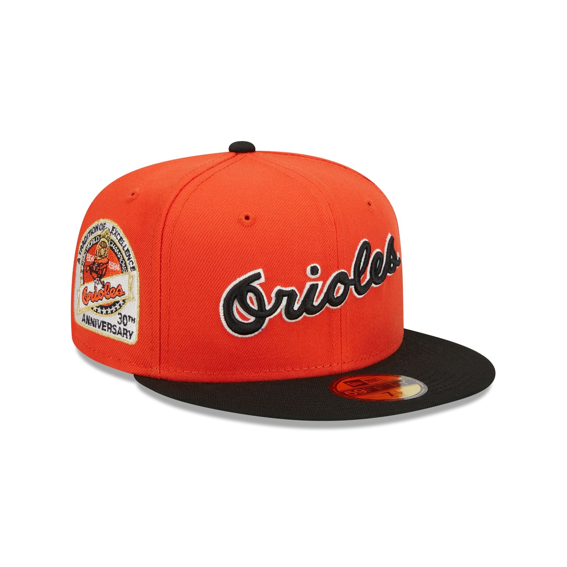 New Era 59FIFTY Baltimore Orioles Retro Jersey Script Fitted Hat 7 1/2 / Orange/Black/Green