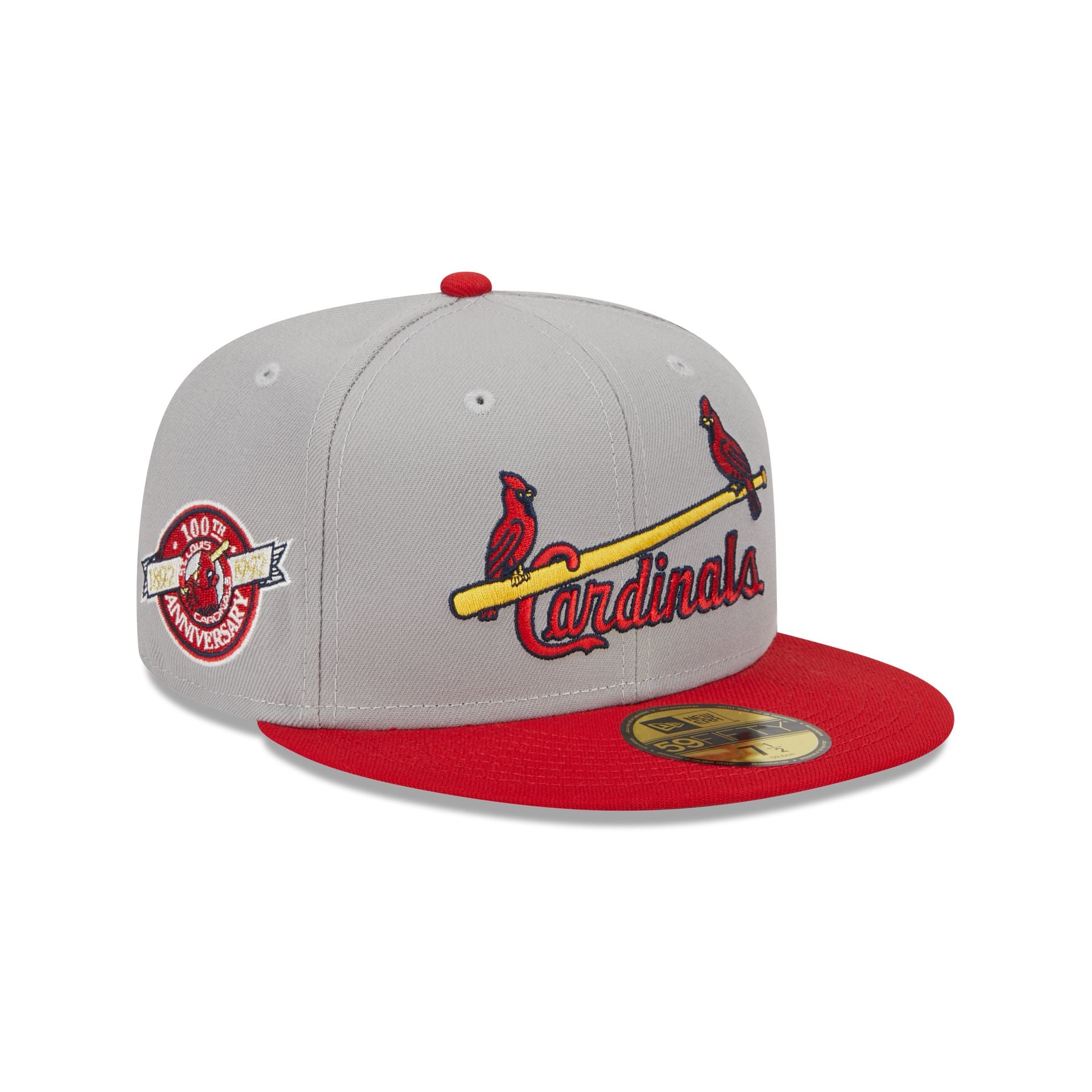 St. Louis Cardinals New Era Retro 59FIFTY Fitted Hat - Stone/Red