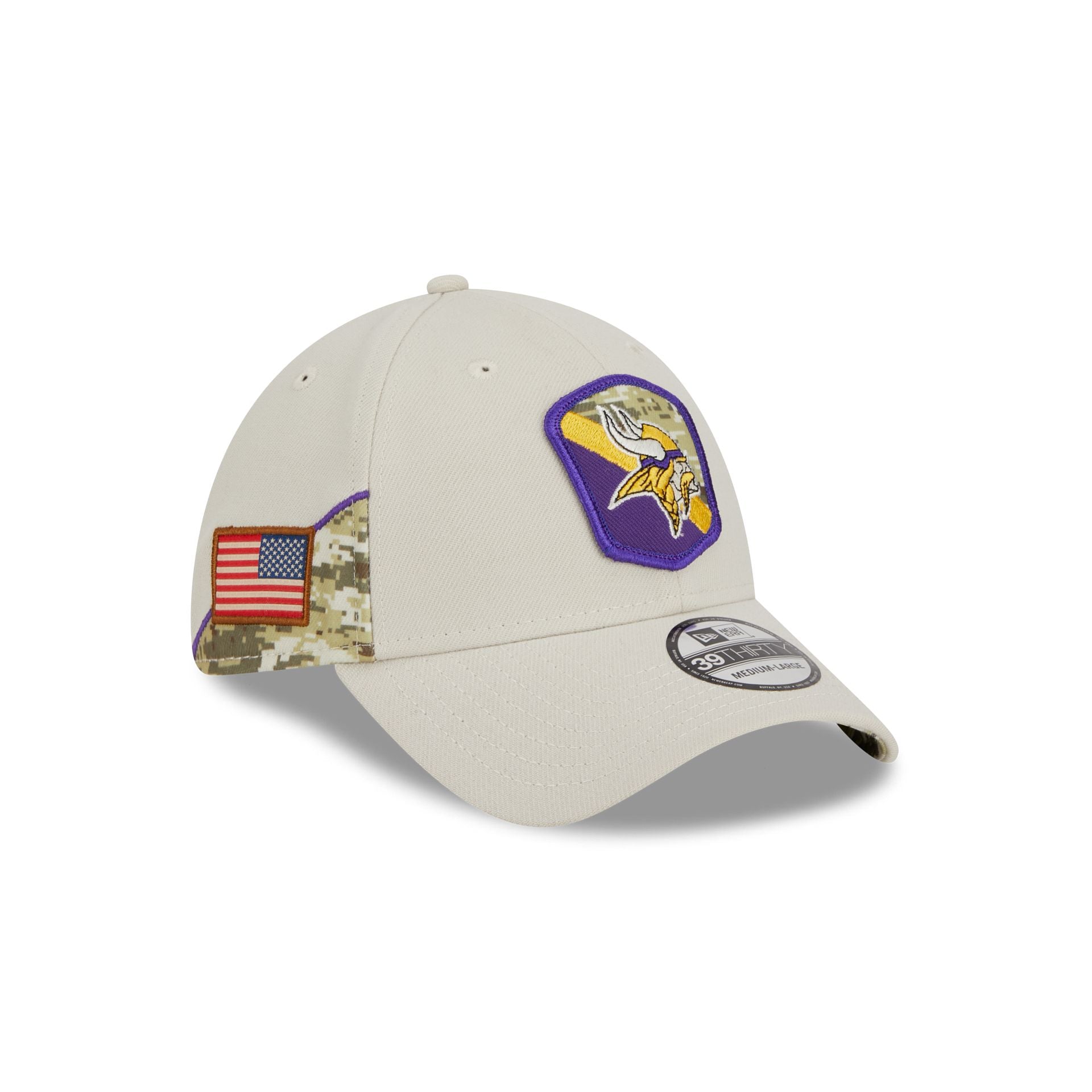 New Era Men's Minnesota Vikings 2023 Crucial Catch 39Thirty Stretch Fit Hat