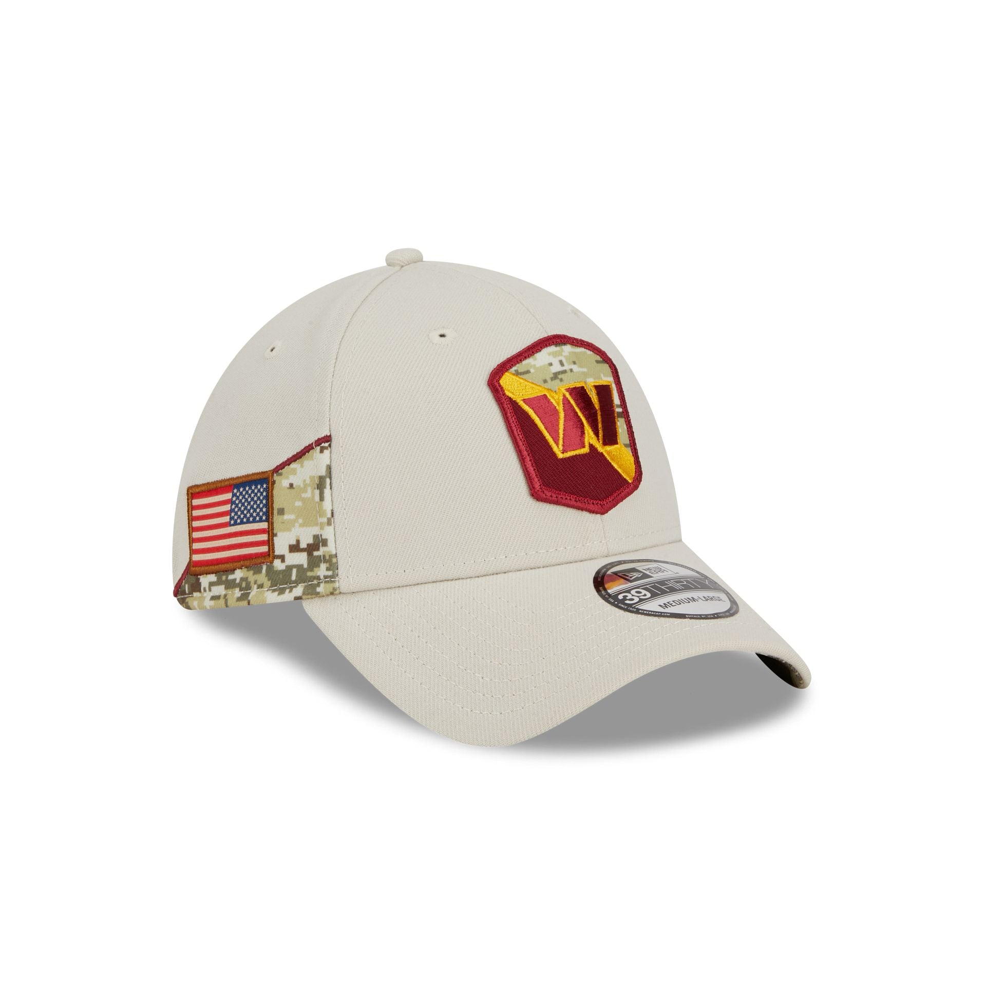 Men's New Era Stone Washington Commanders 2023 Salute to Service 39THIRTY Flex Hat Size: Small/Medium