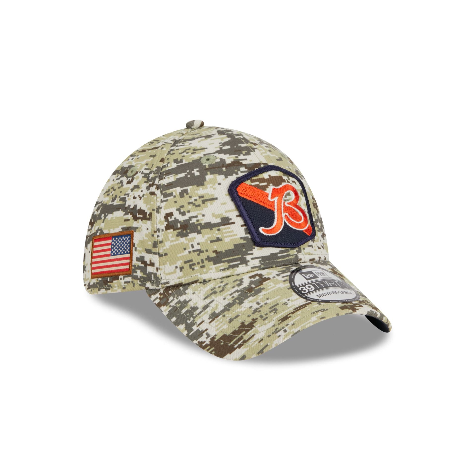 Chicago Bears New Era 2023 Salute To Service 39THIRTY Flex Hat - Camo