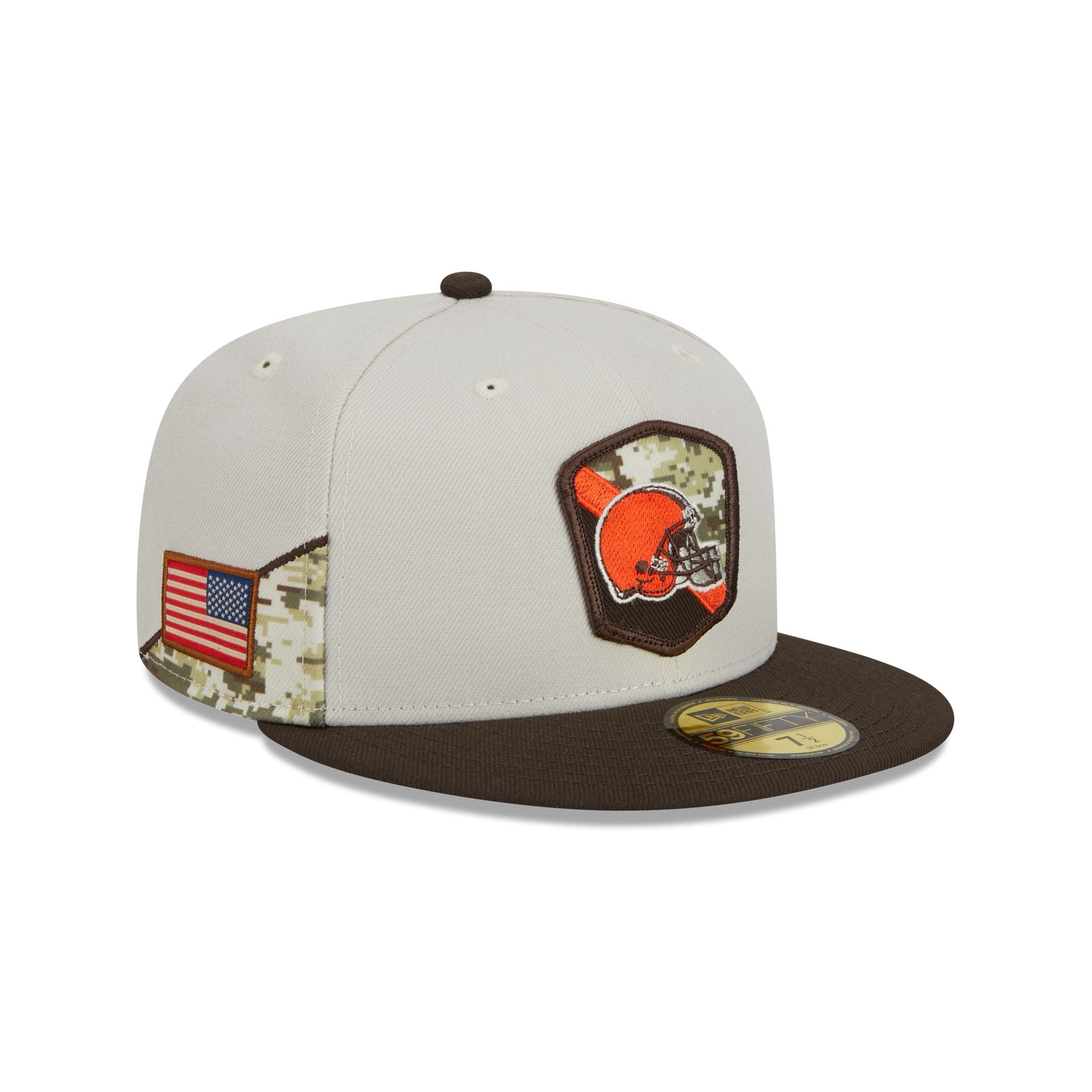 Cleveland Browns New Era 2023 Salute To Service 39THIRTY Flex Hat