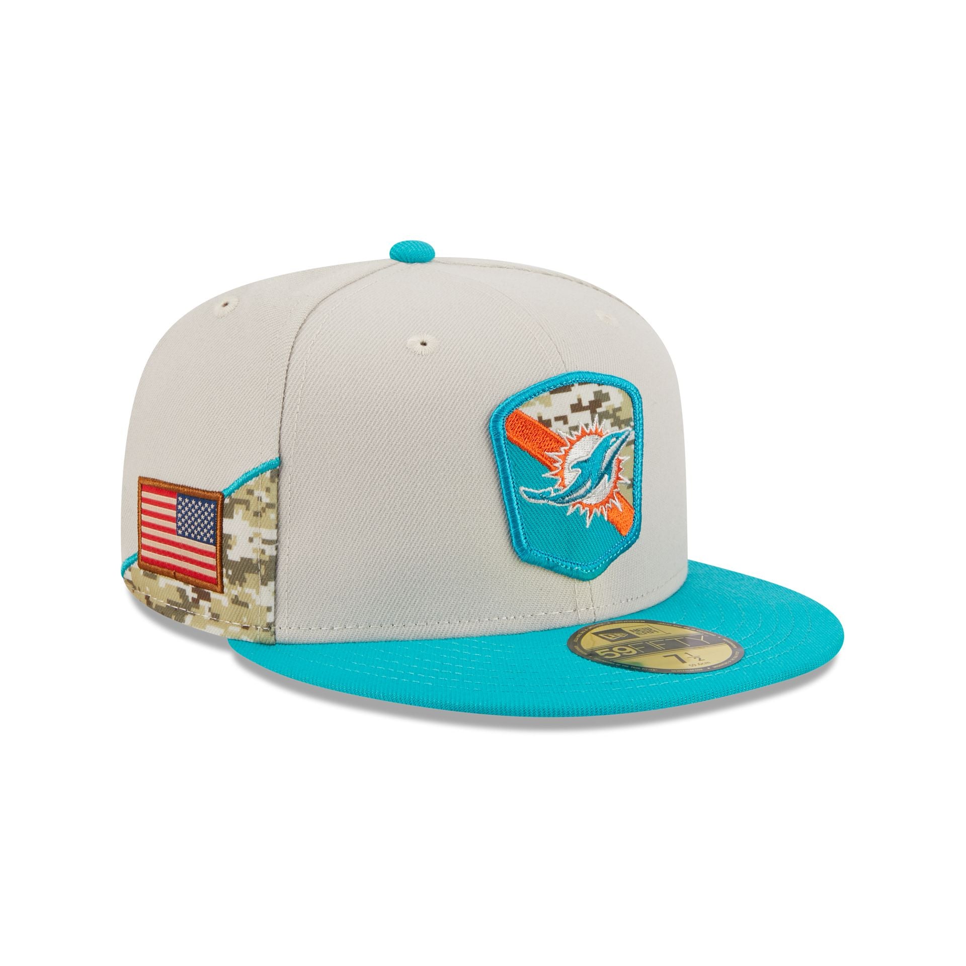 Miami Dolphins New Era 2023 Salute To Service 9FIFTY Snapback Hat