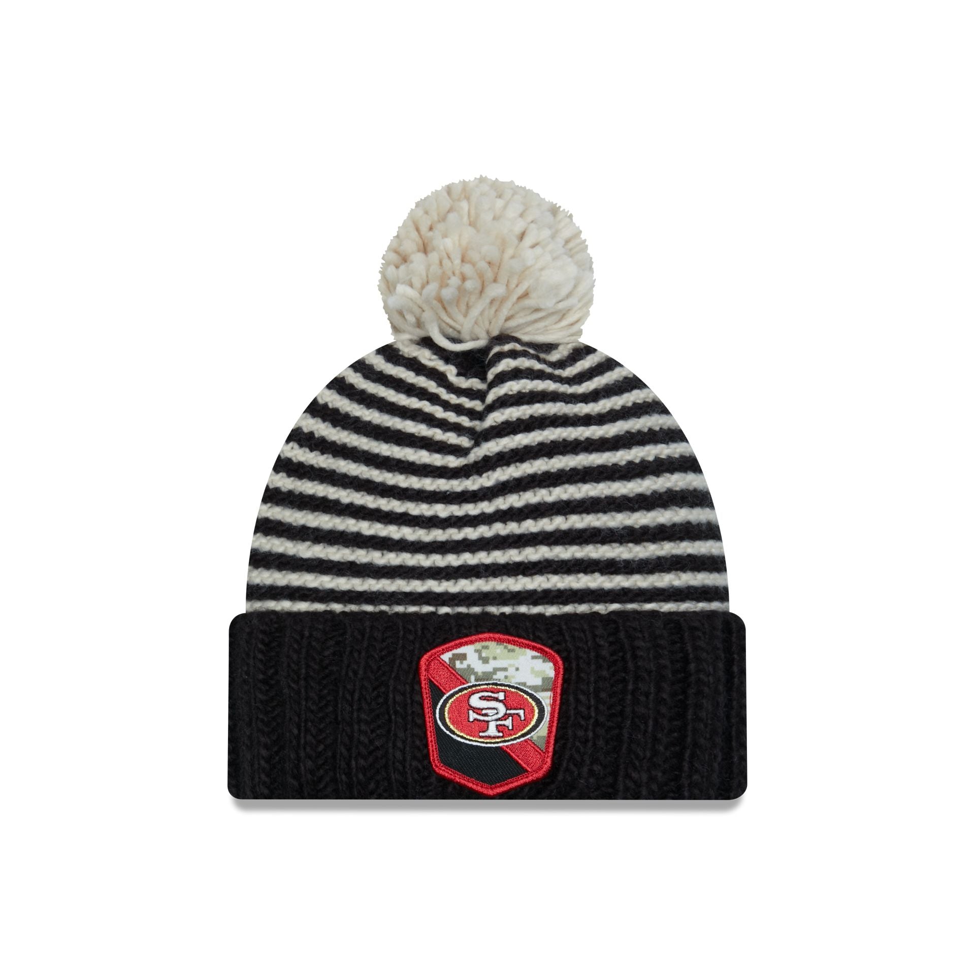 San Francisco 49ers 2023 Salute to Service Knit Hat, Black, NFL by New Era