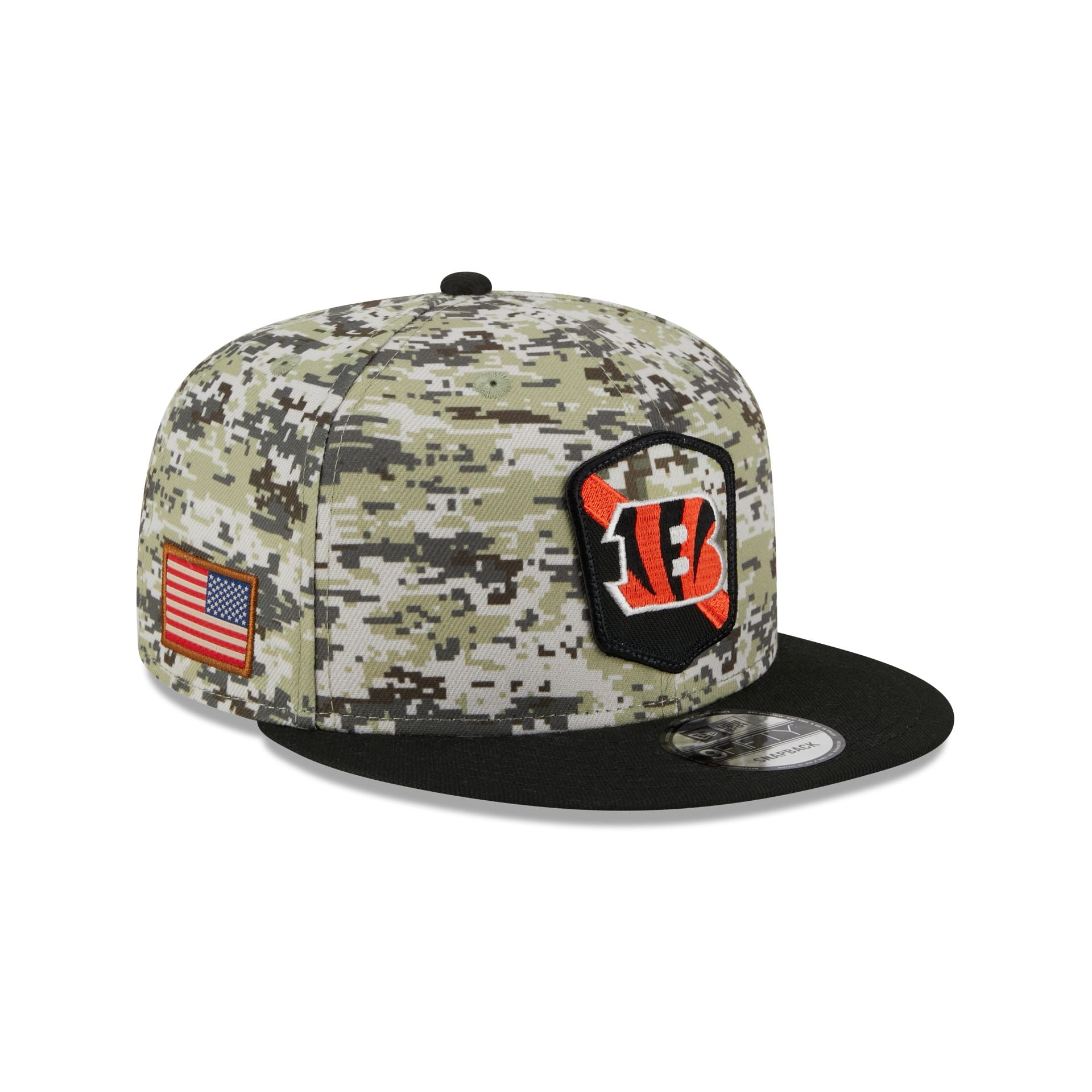 Cincinnati Bengals 2023 SALUTE-TO-SERVICE SNAPBACK Camo-Black Hat