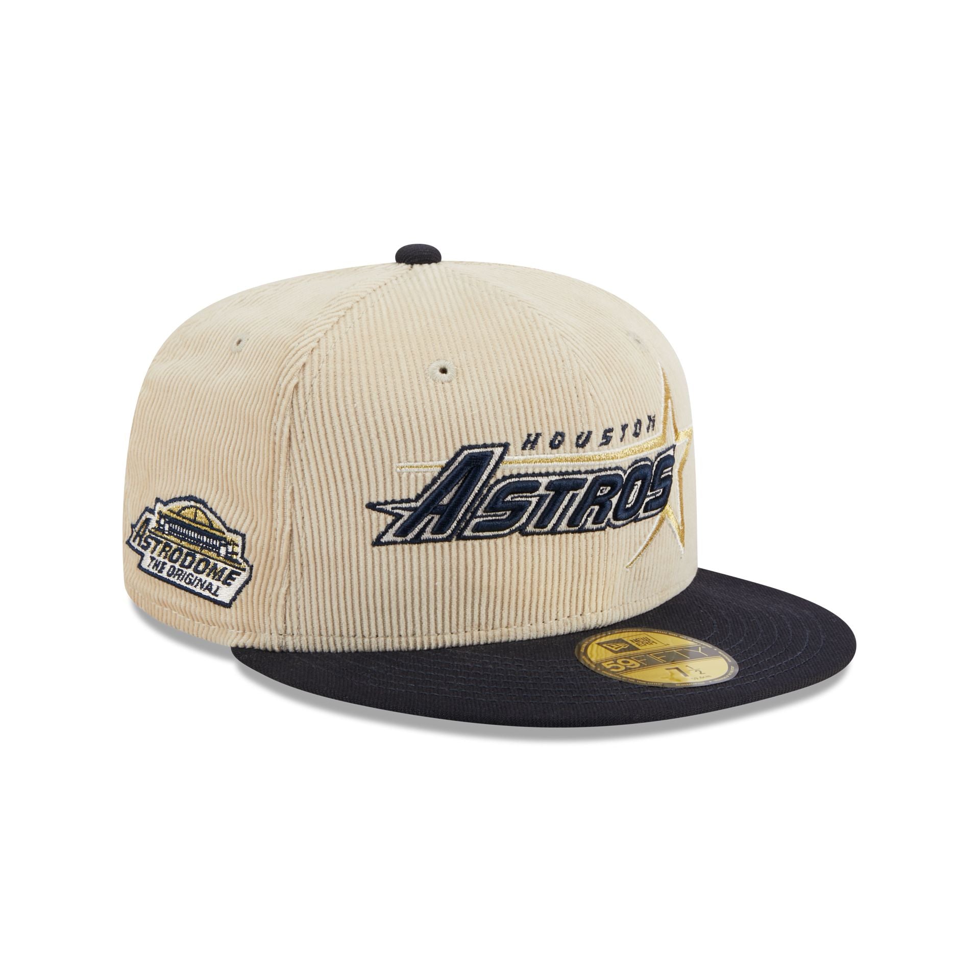 New Era Houston Astros 20th Anniversary Creme Corduroy Two Tone Edition  59Fifty Fitted Hat