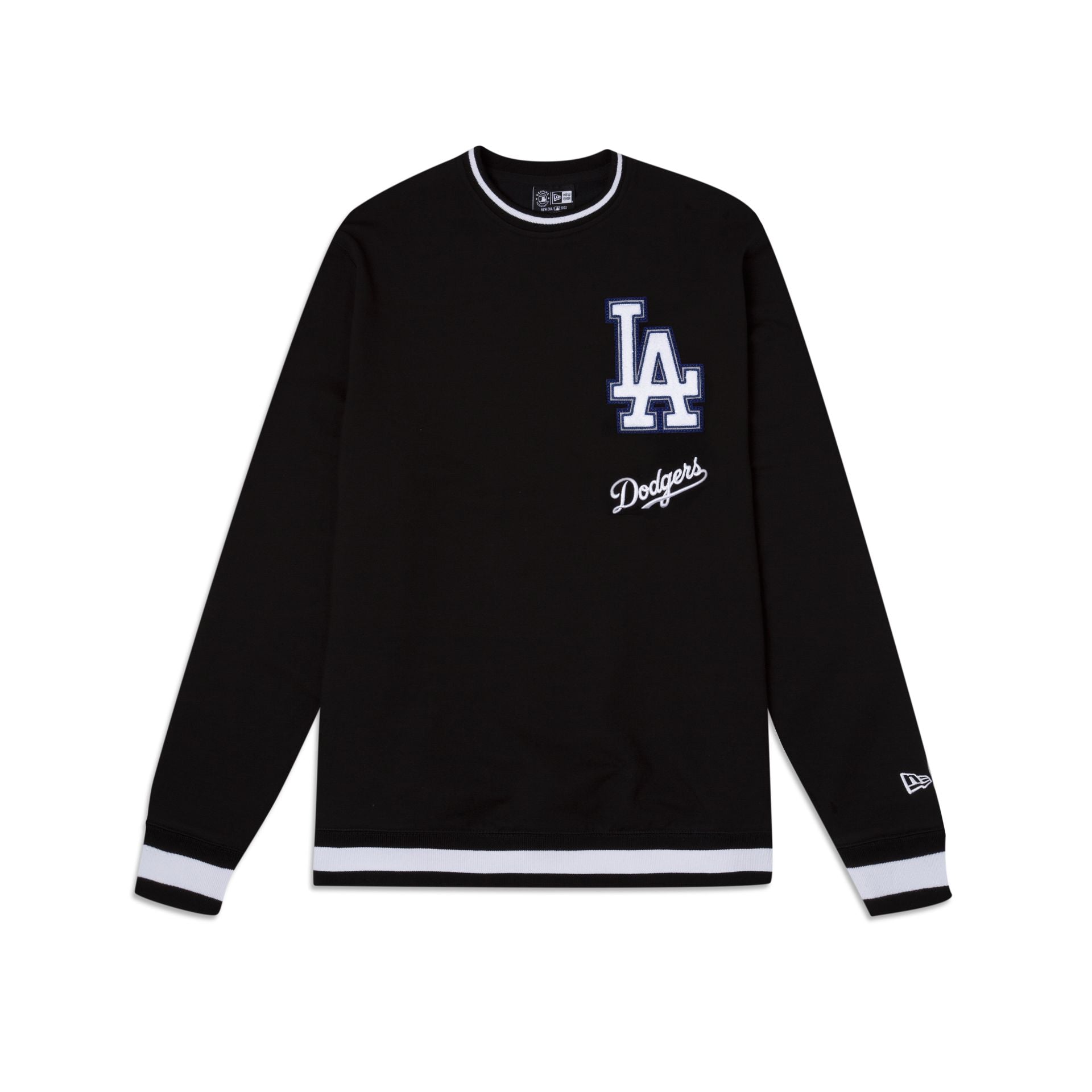 Los Angeles Dodgers Logo Select Black Crewneck - Size: S, MLB by New Era