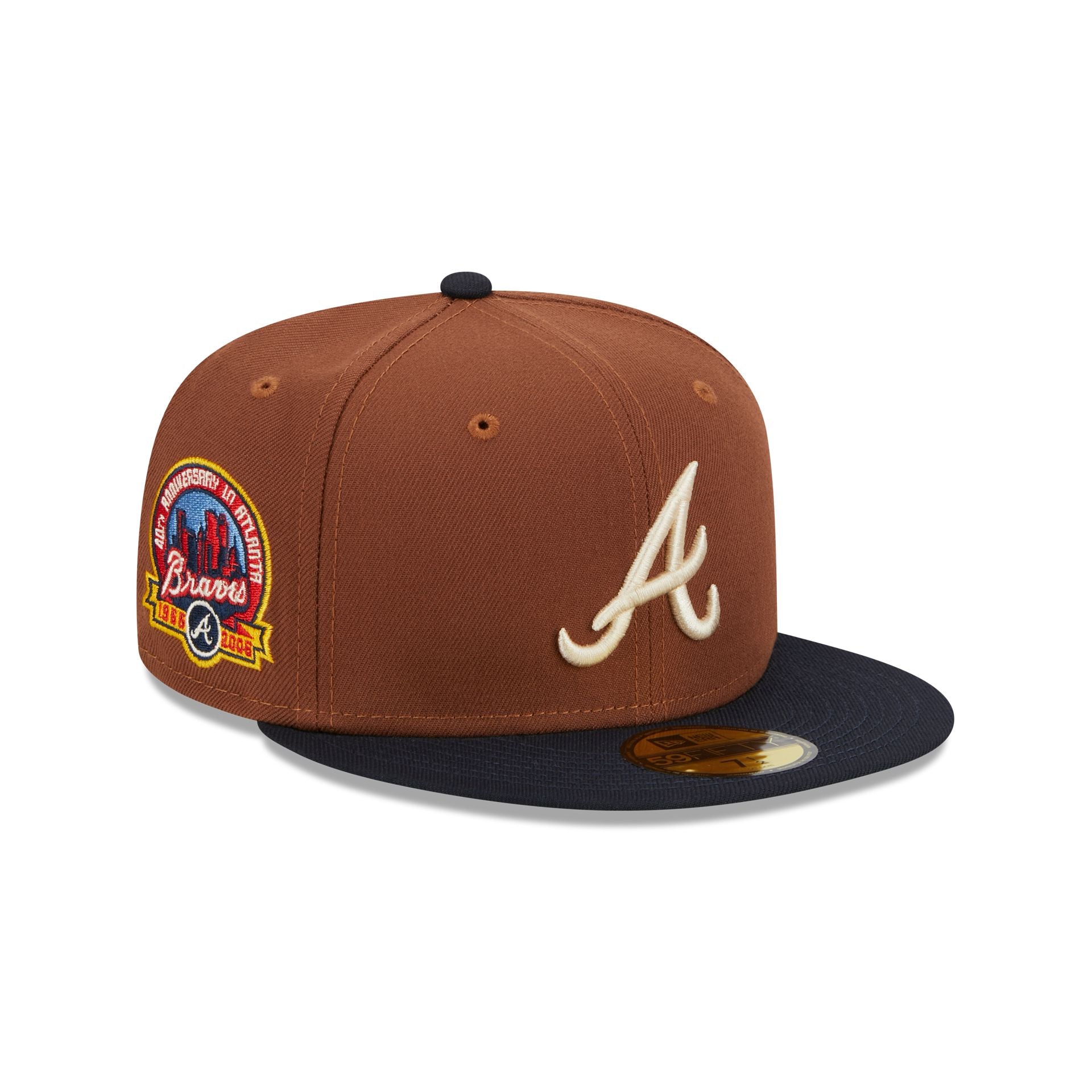 Men's New Era Gray/Blue Atlanta Braves Dolphin 59FIFTY Fitted Hat