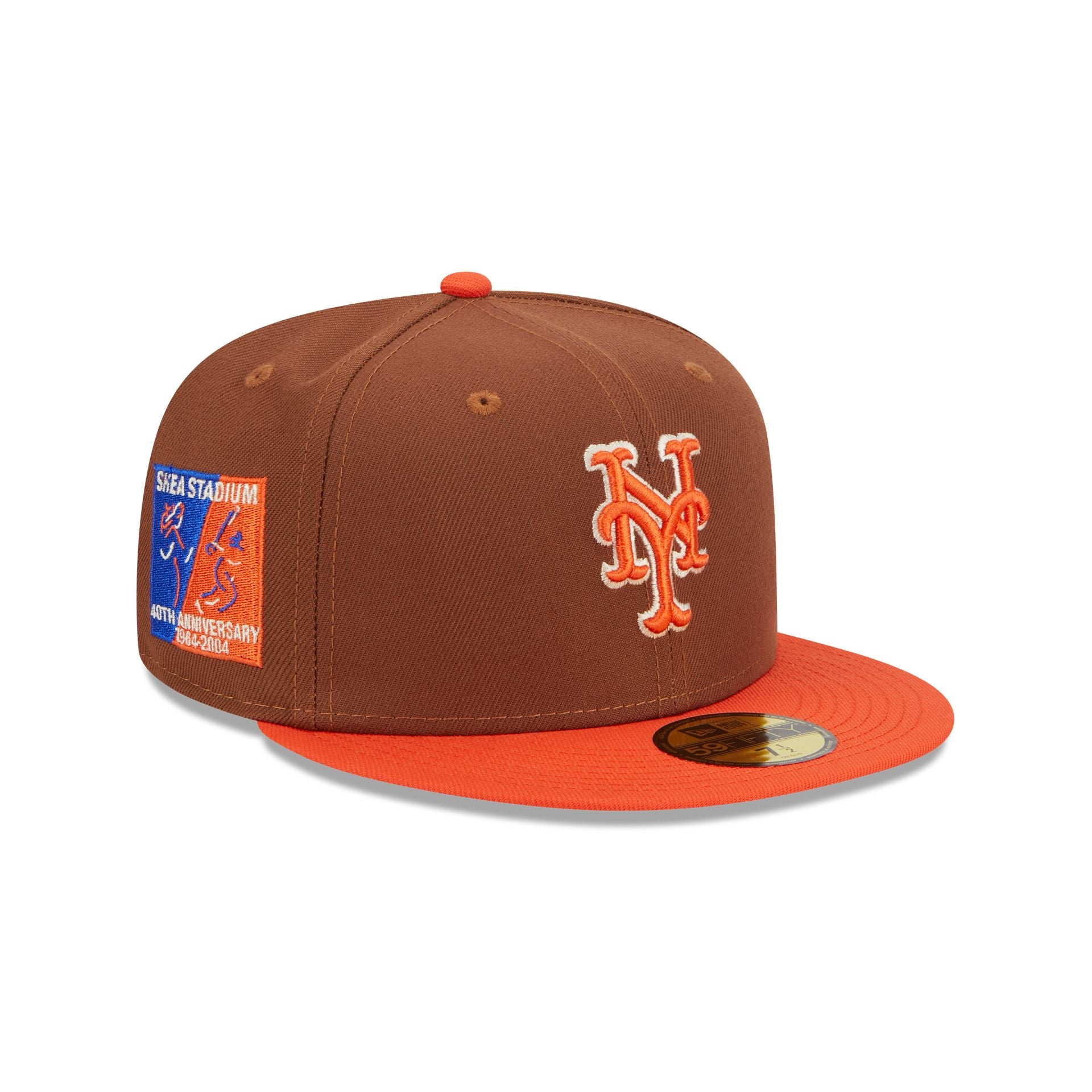 New York Mets New Era 5950 Batting Practice Fitted Hat - Orange