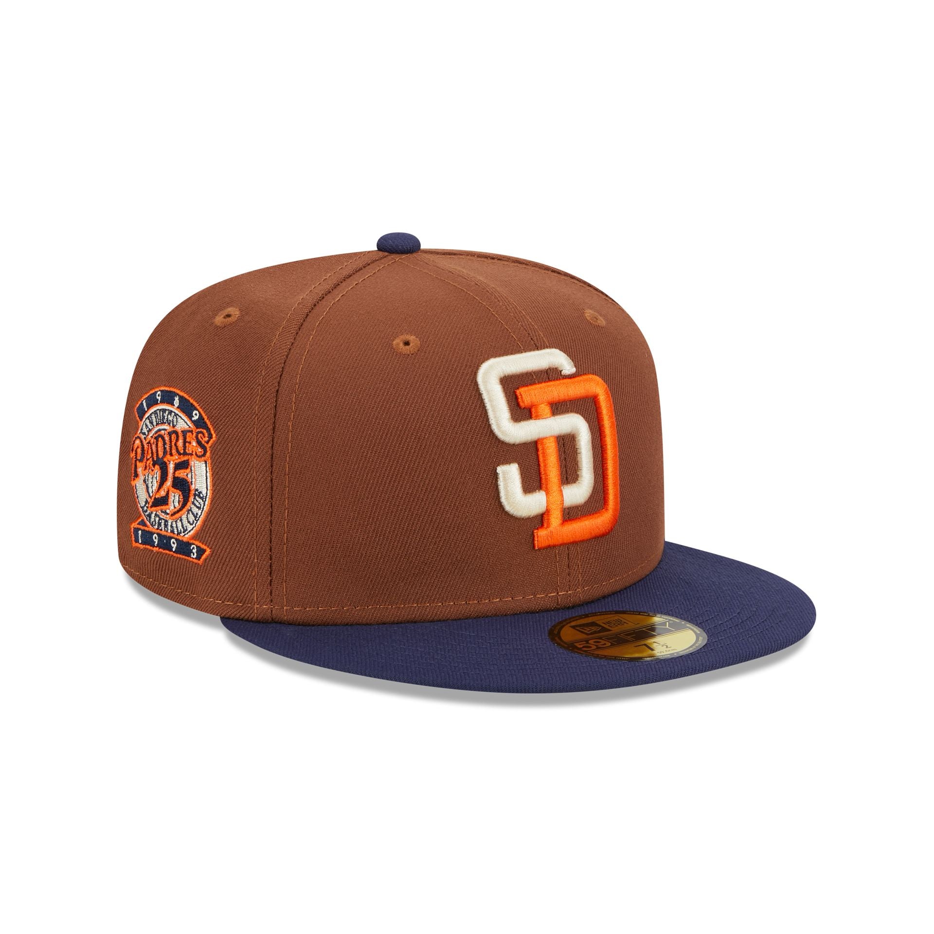 New Era Men's San Diego Padres Brown Low Profile 9Fifty Squared Fitted Hat