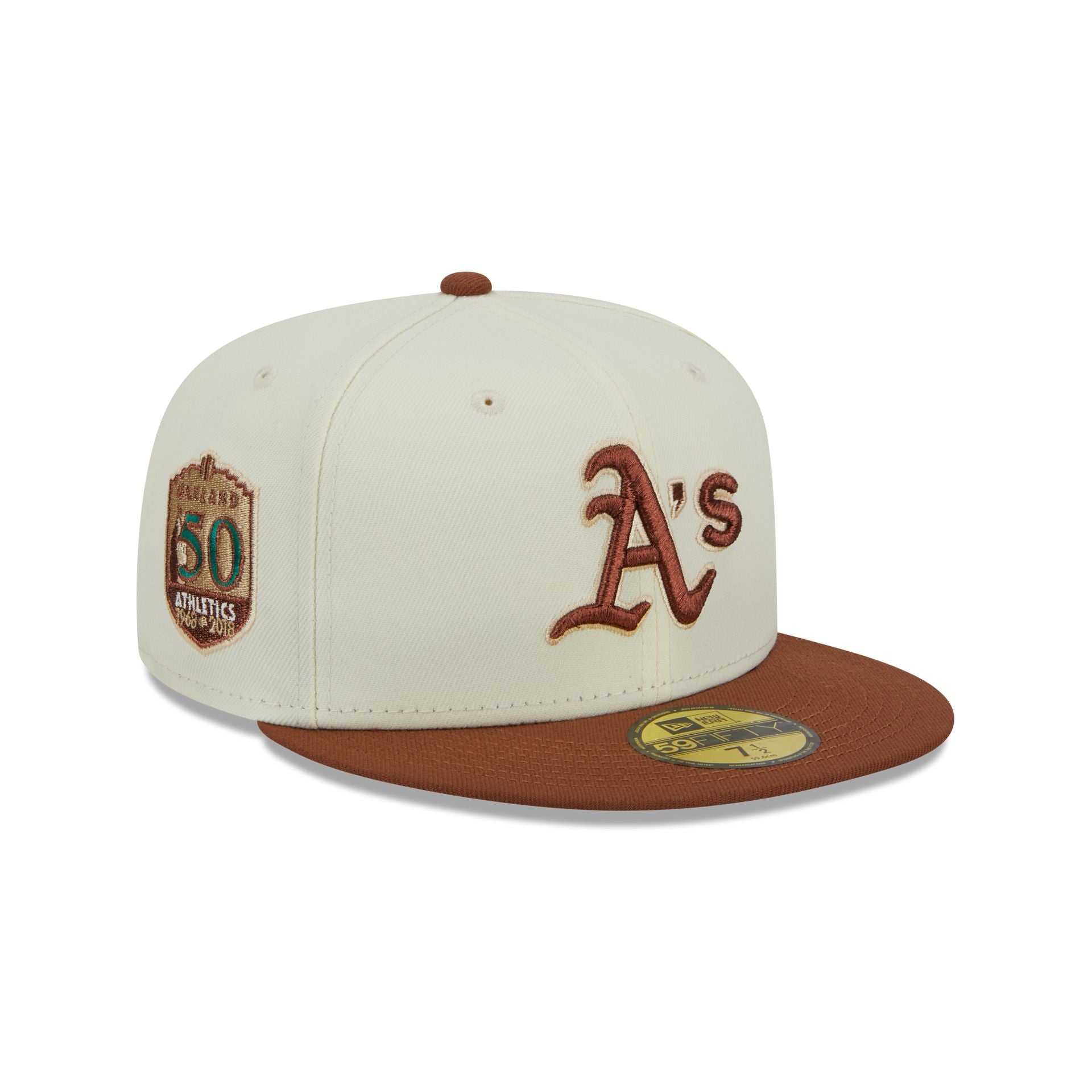 Los Angeles Angels Hat Cap Fitted Mens 7 3/8 Brown New Era 59Fifty Vegas MLB