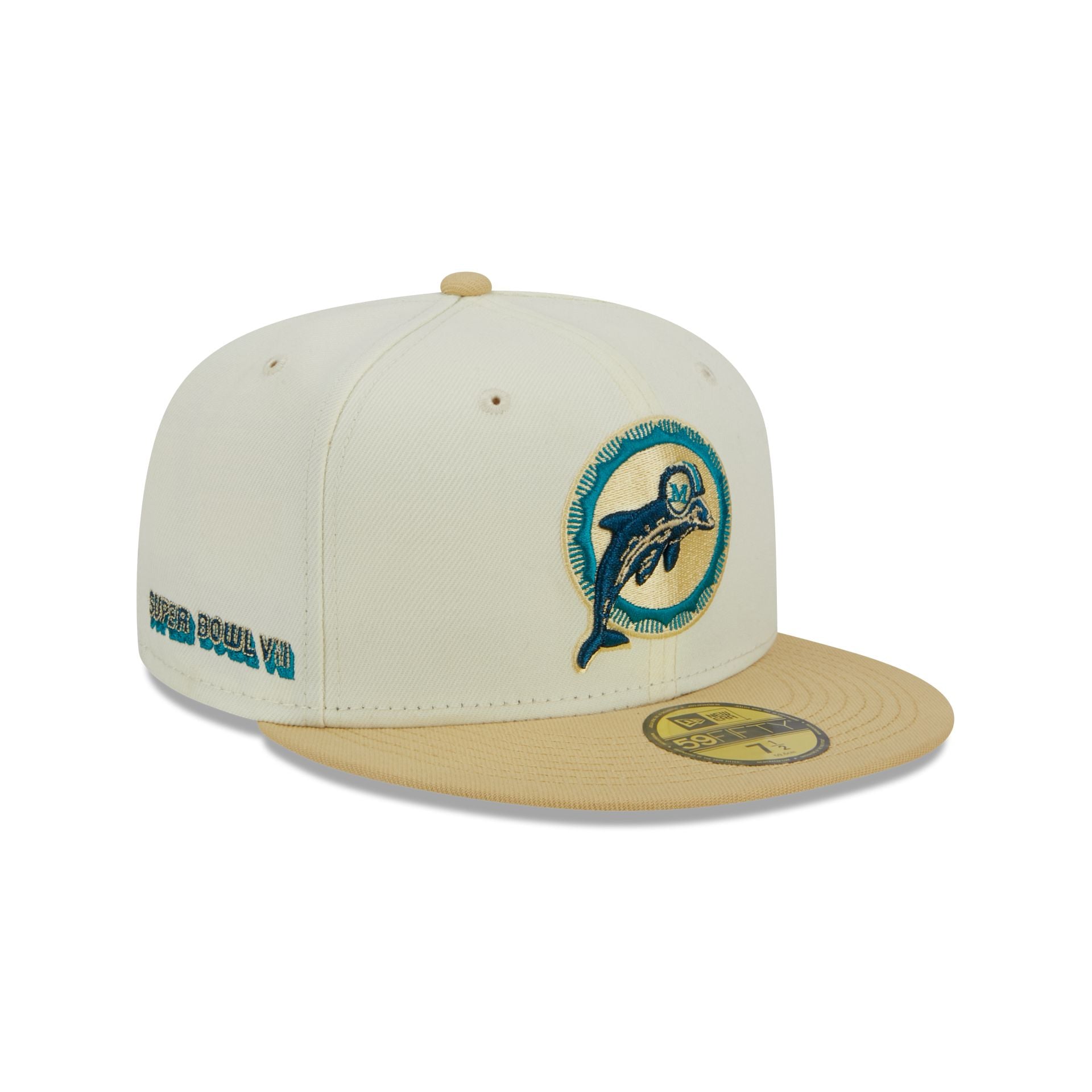 New Era Caps Miami Dolphins Throwback 59FIFTY Fitted Hat Green