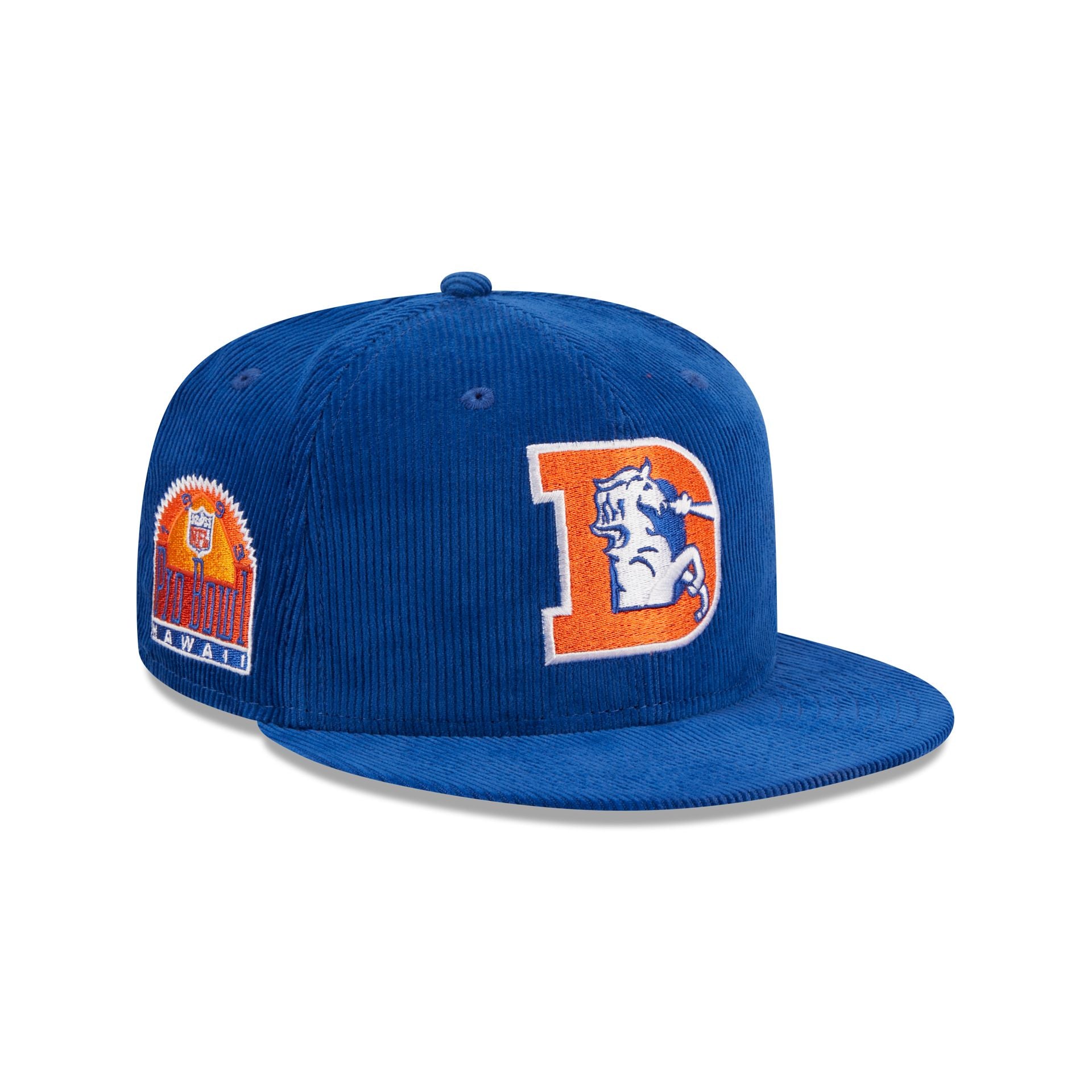 Men's New Era Royal Denver Broncos Throwback Cord 59FIFTY Fitted Hat