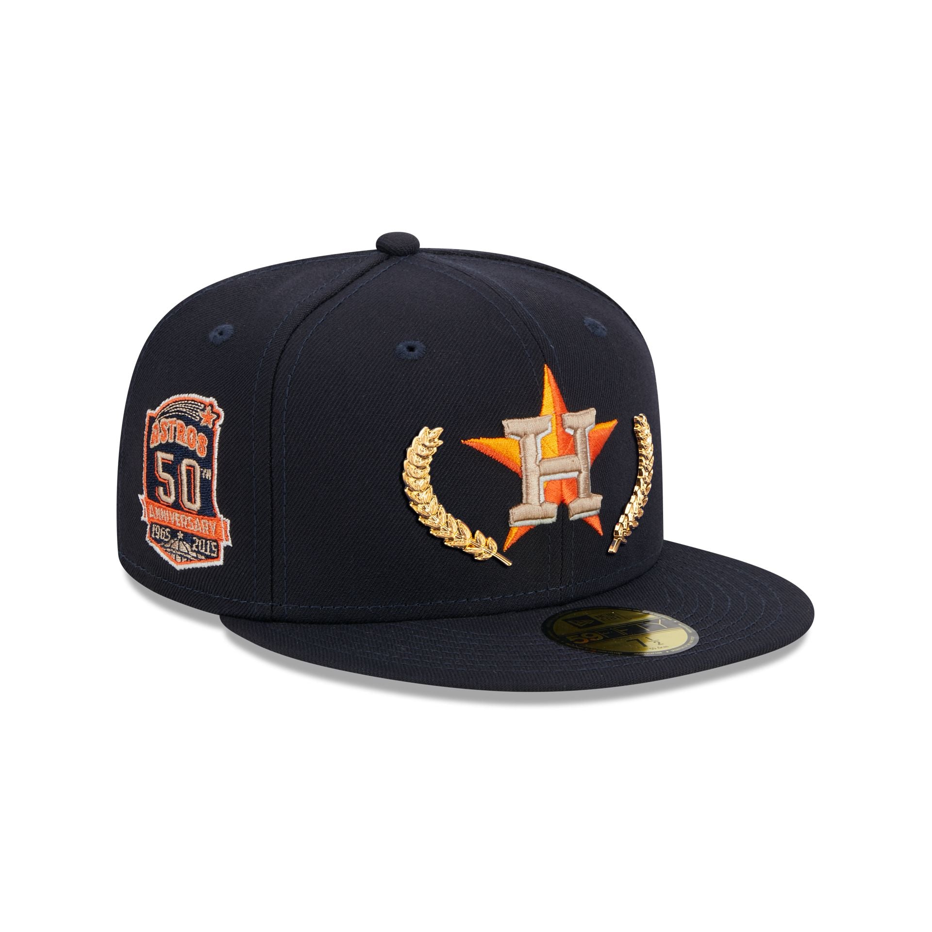 Men's New Era Vegas Gold/Cardinal Houston Astros 59FIFTY Fitted Hat
