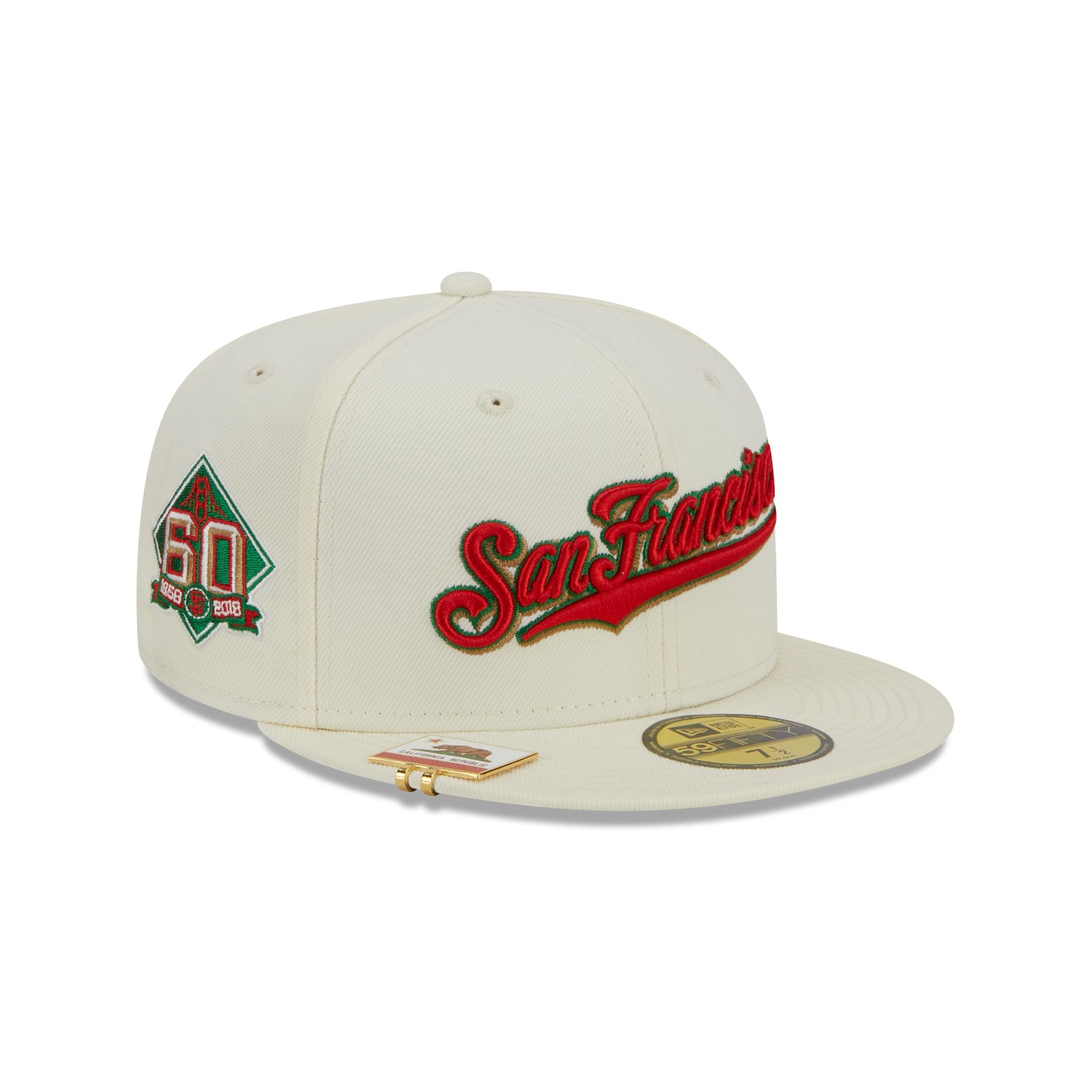 San Francisco Giants New Era State 59FIFTY Fitted Hat - White 7 1/8
