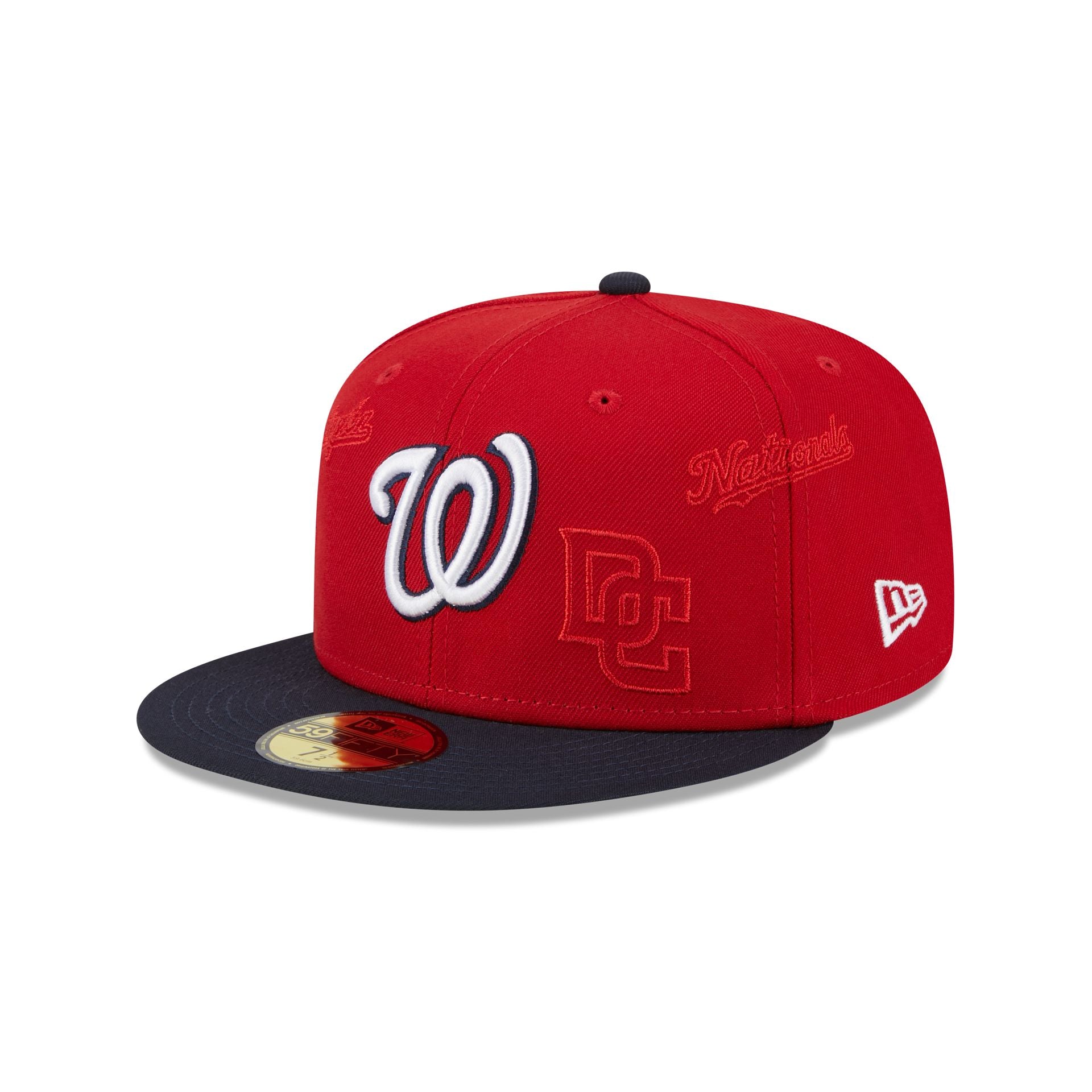 New Era 59Fifty Men's Hat MLB Basic Washington Nationals W Black