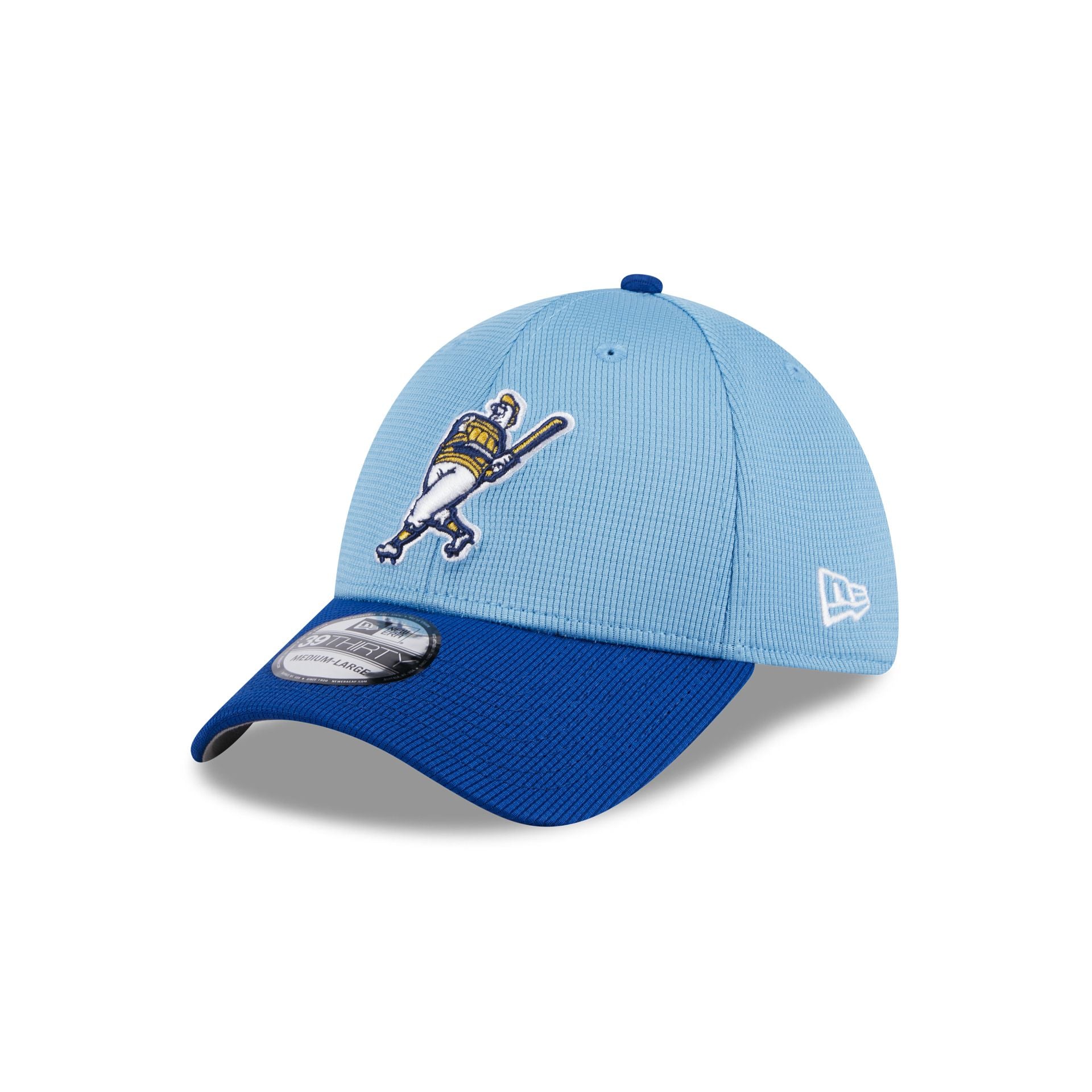 New Era Light Blue Milwaukee Brewers 2024 Batting Practice 39THIRTY Flex Hat