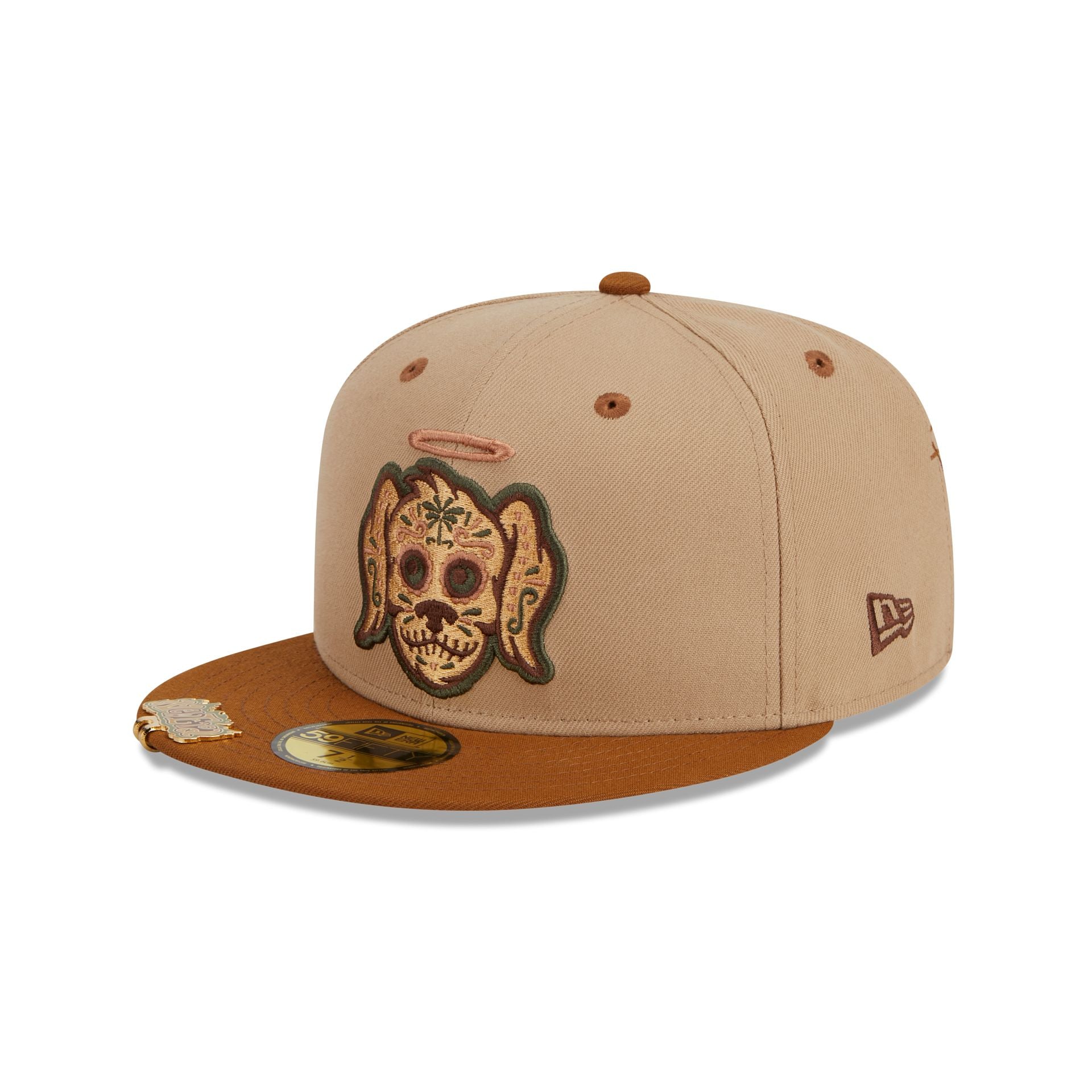 New Era 59FIFTY San Diego Padres Sugar Skull Fitted Hat Dark Brown