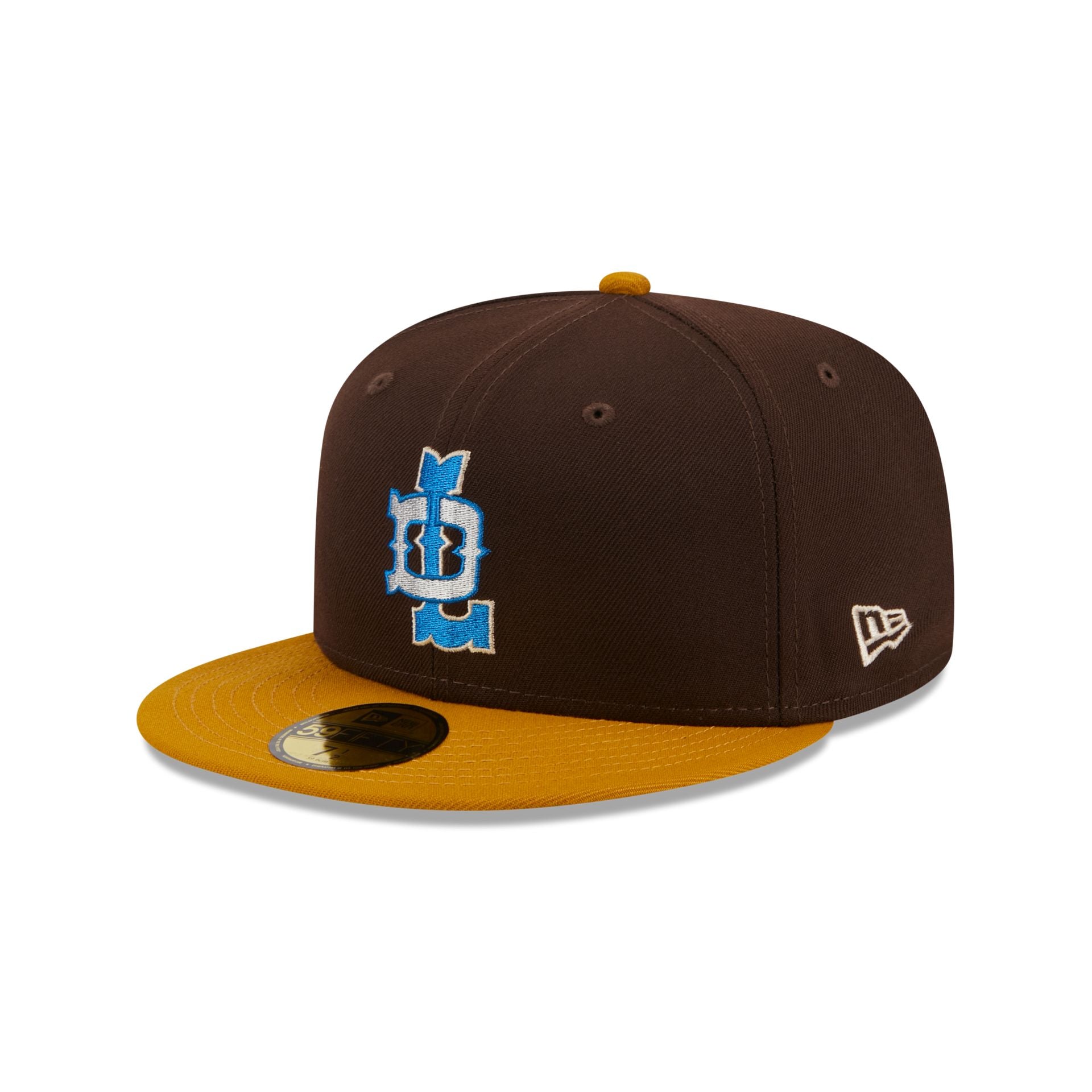 Men's New Era Light Blue Louisville Bats Authentic Collection Alternate Logo 59FIFTY Fitted Hat