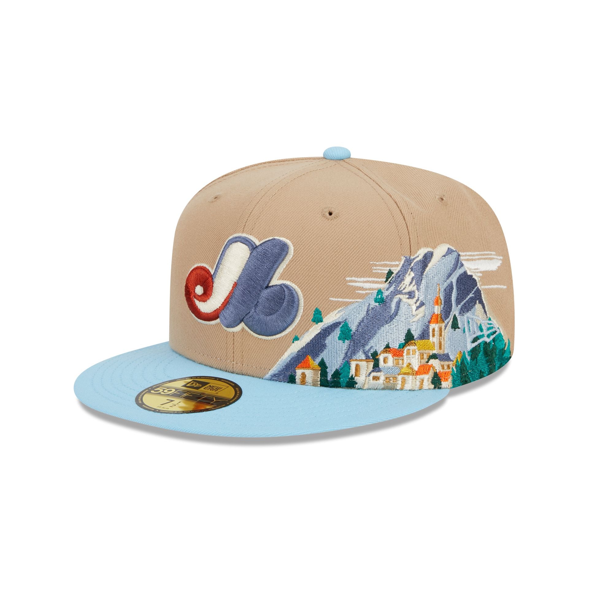 Montreal Expos Snowcapped 59FIFTY Fitted Hat, Brown - Size: 7 7/8, MLB by New Era