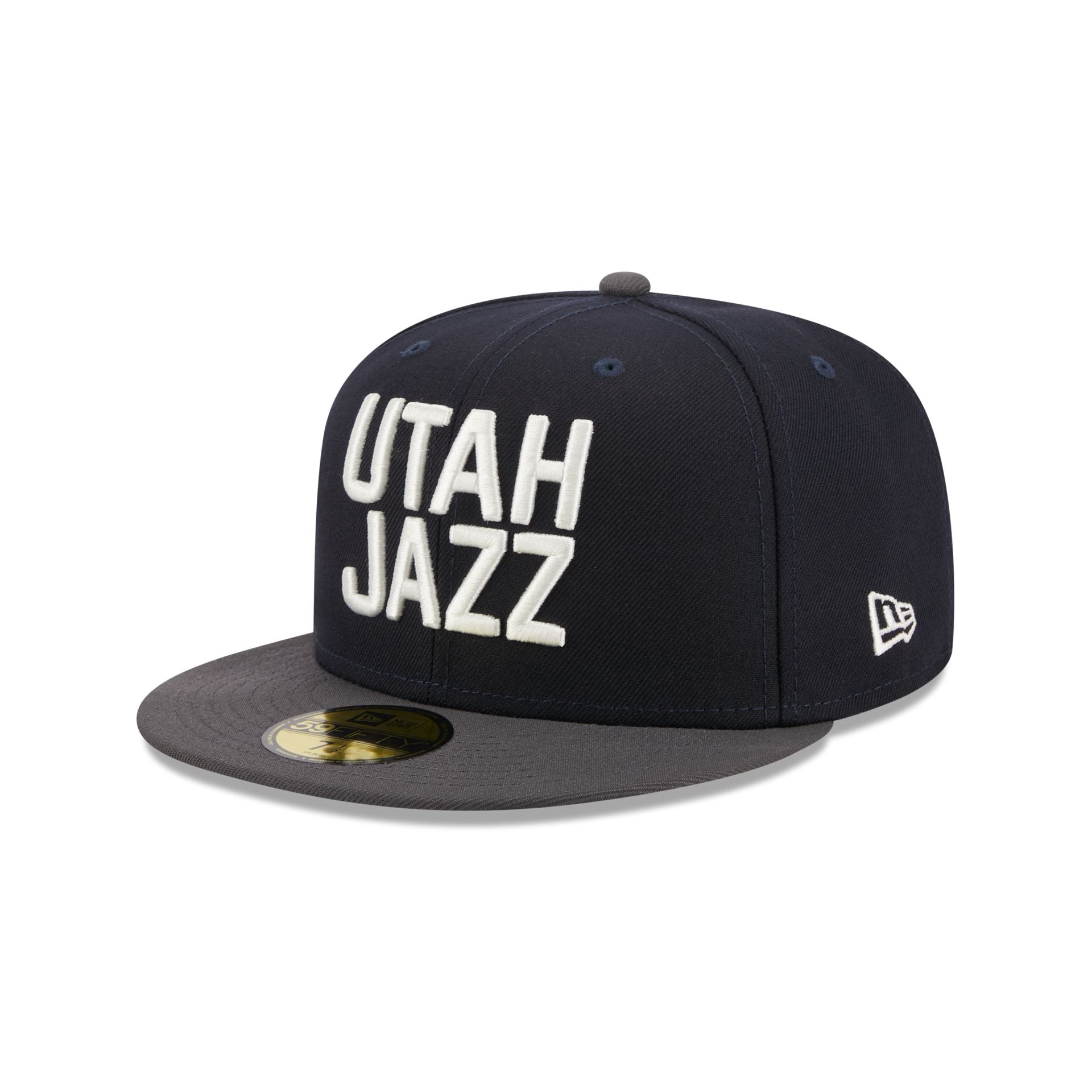 Men's Utah Jazz New Era Navy Team Logoman 59FIFTY Fitted Hat