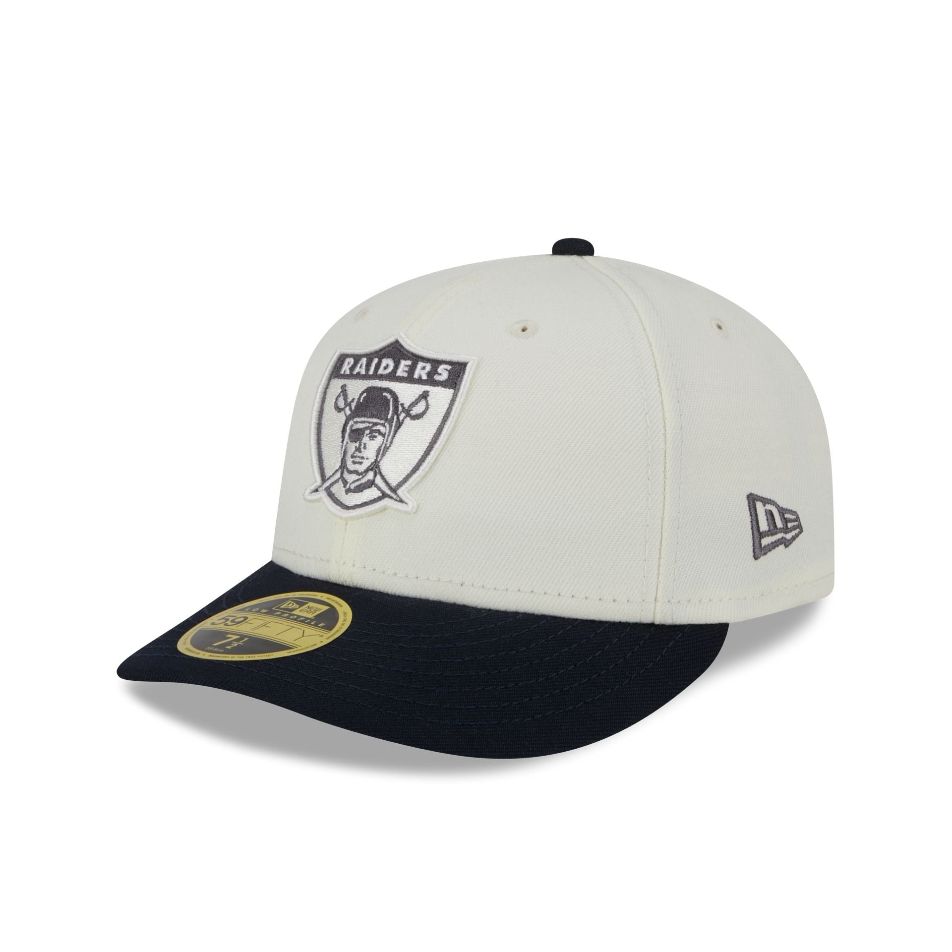 Las Vegas Raiders Satin 59FIFTY Fitted Hat, Gray - Size: 7 3/4, NFL by New Era