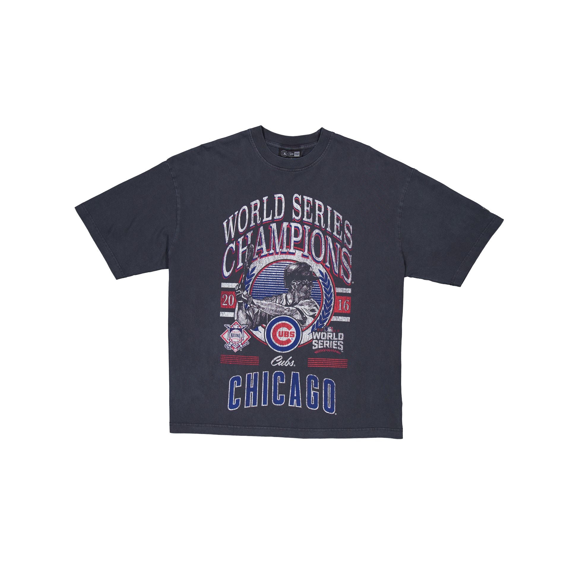 Black chicago cubs t shirt online