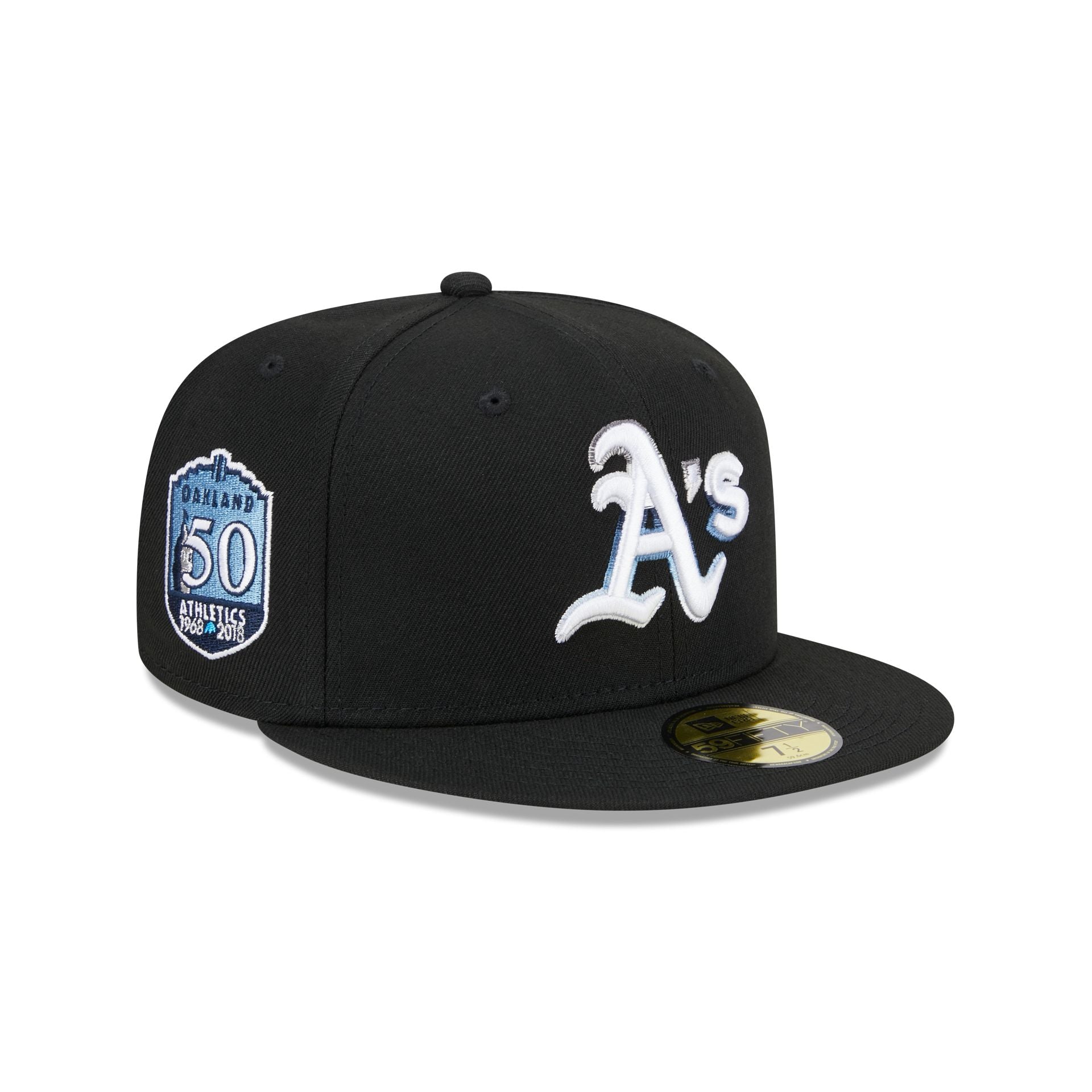 Oakland Athletics Sidepatch Black 59FIFTY Fitted Hat – New Era Cap