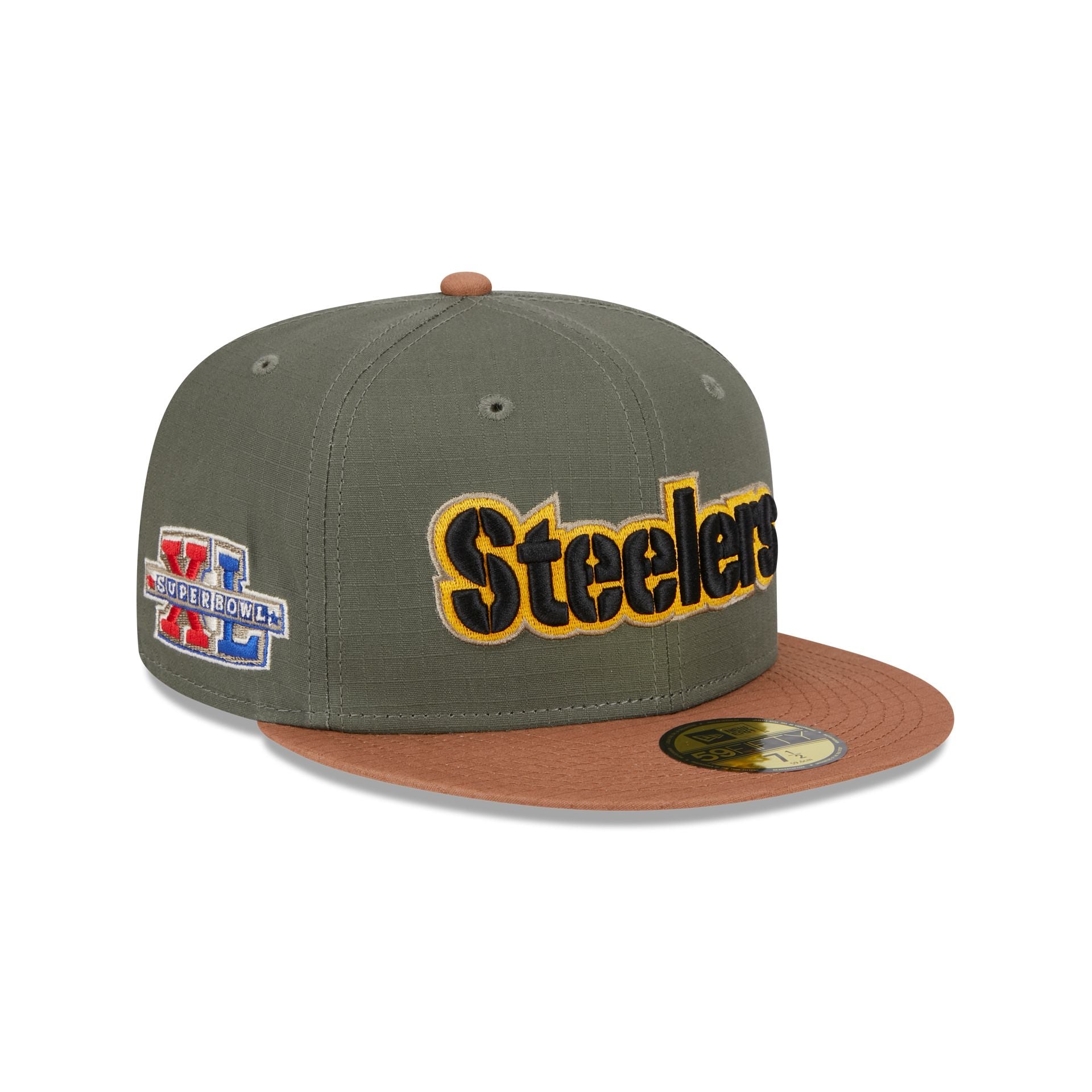 New era training pittsburgh Steelers team camo on field sidelines bucket  Hat cap