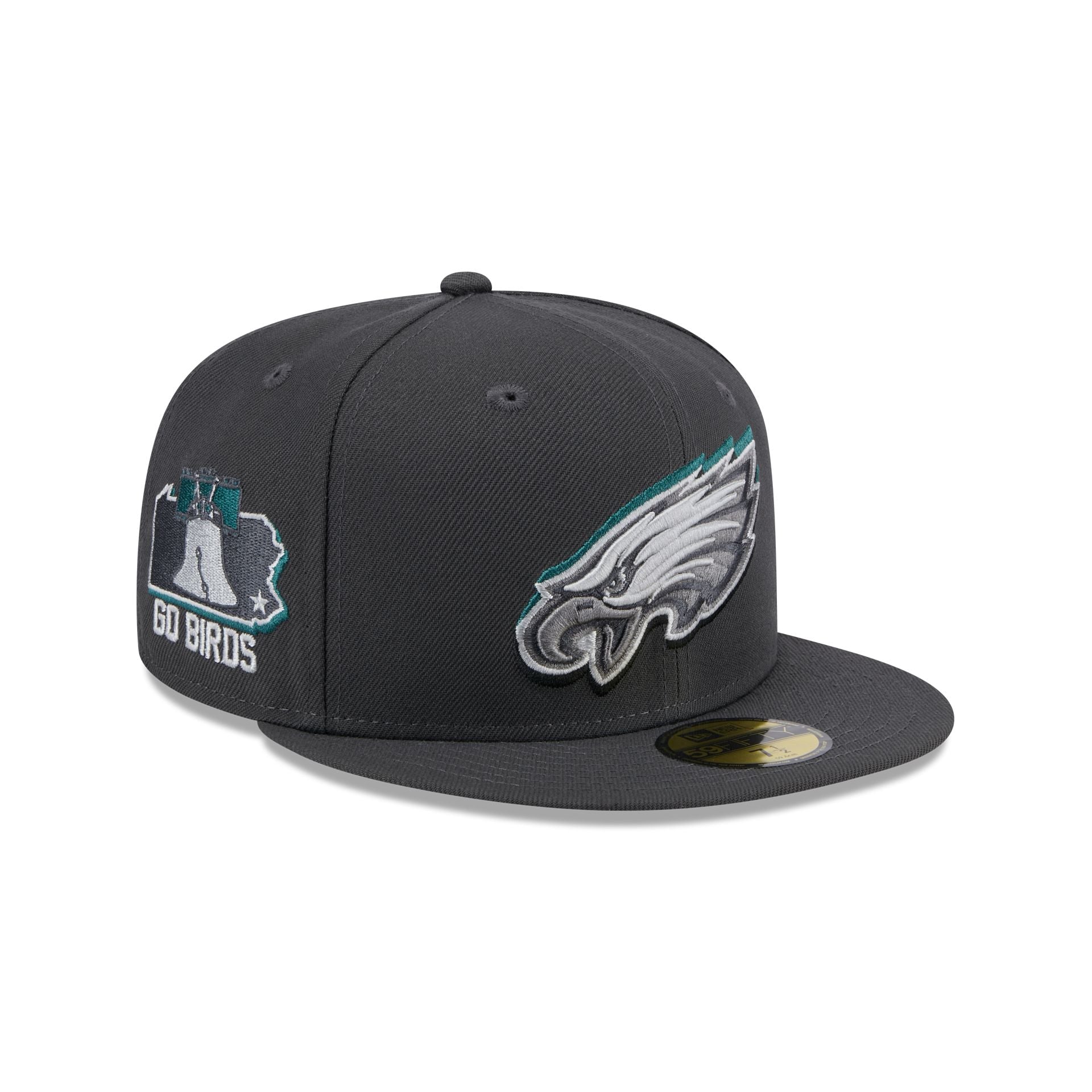 Philadelphia Eagles 2024 Draft Gray 59FIFTY Fitted Hat New Era Cap