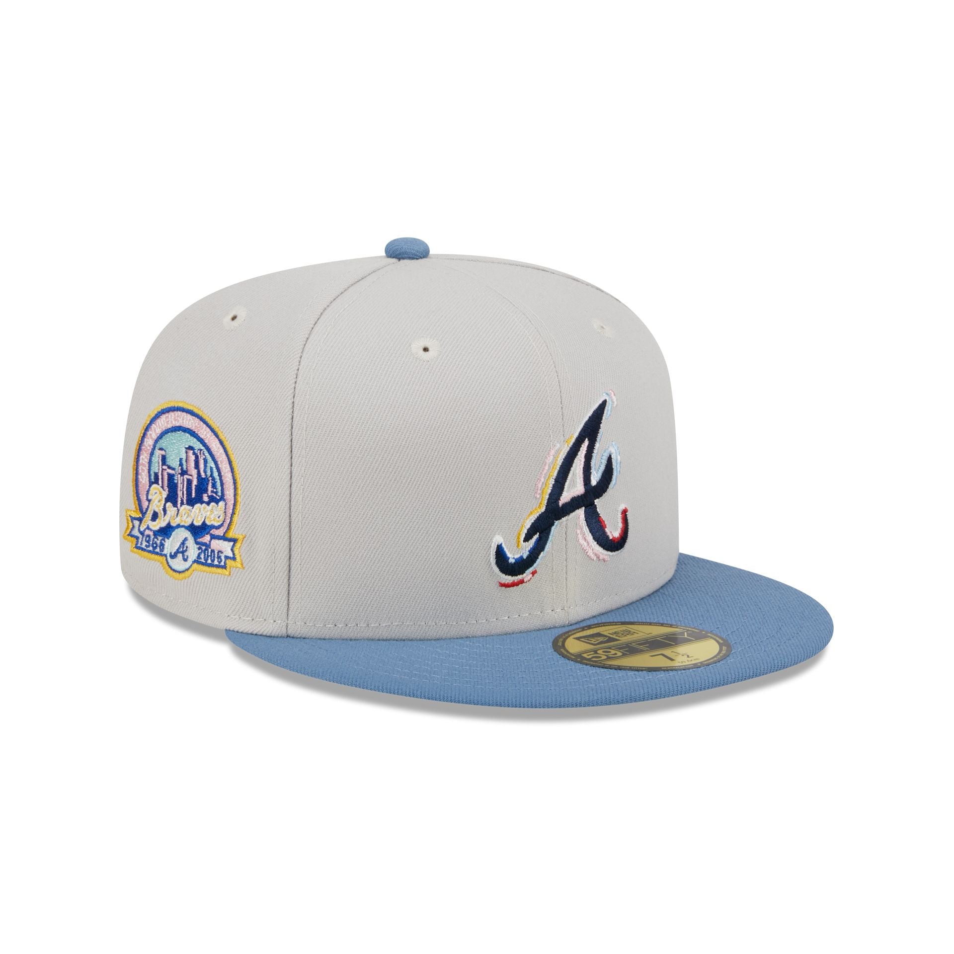 Atlanta Braves New Era White State 59FIFTY Fitted Hat