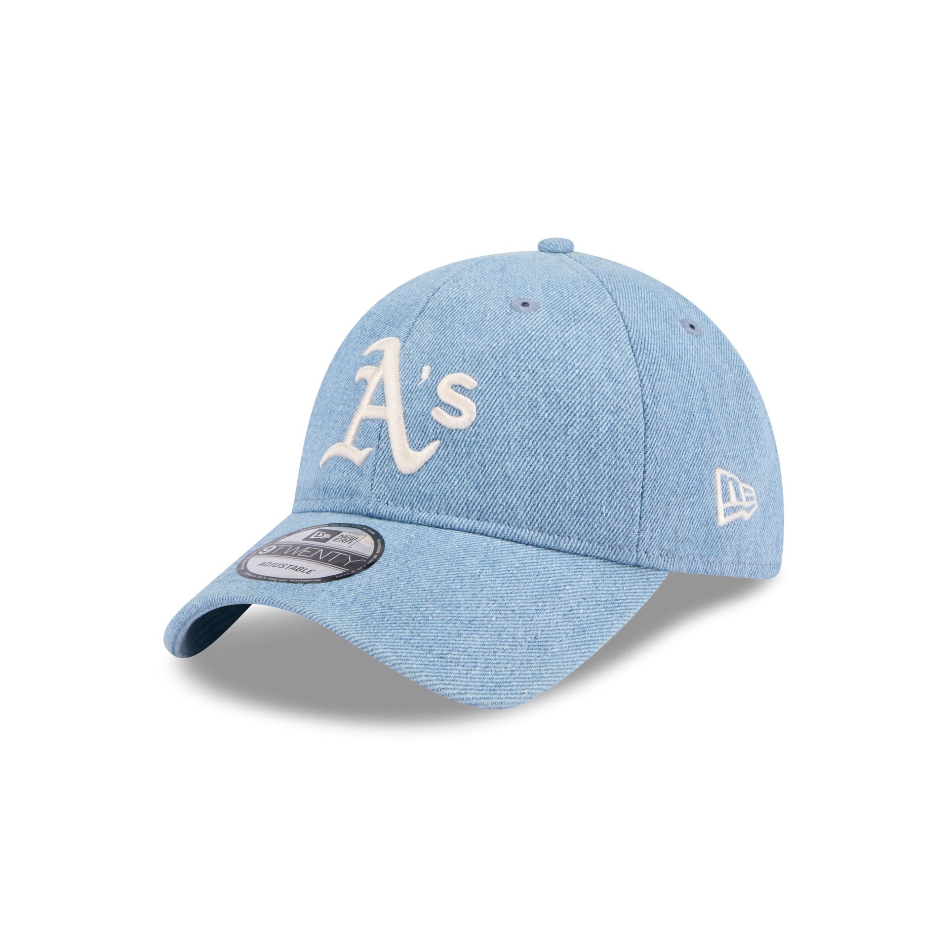 Oakland Athletics Washed Denim 9TWENTY Adjustable Hat, Blue, MLB by New Era