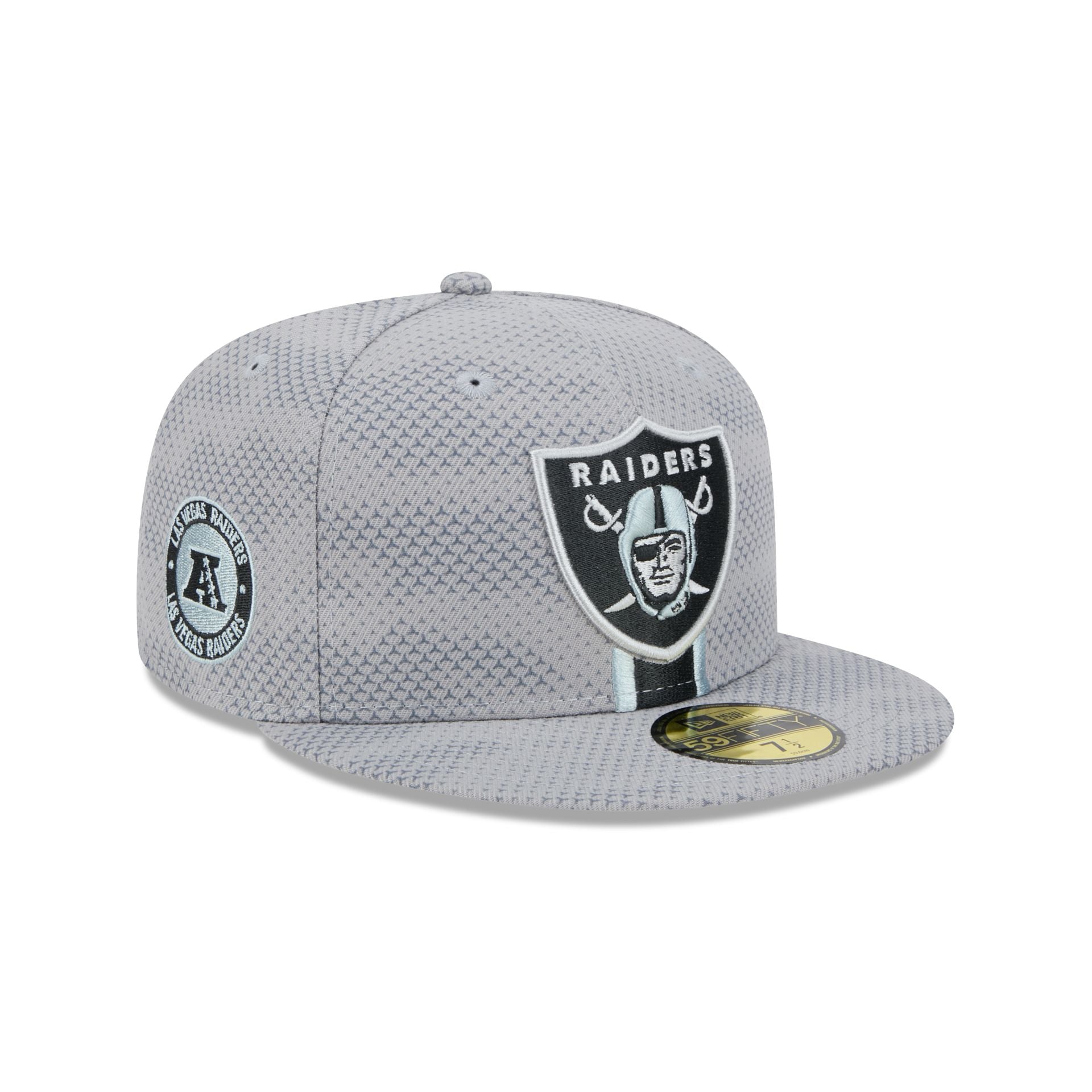 Las Vegas Raiders 2024 Sideline Gray 59FIFTY Fitted Hat New Era Cap