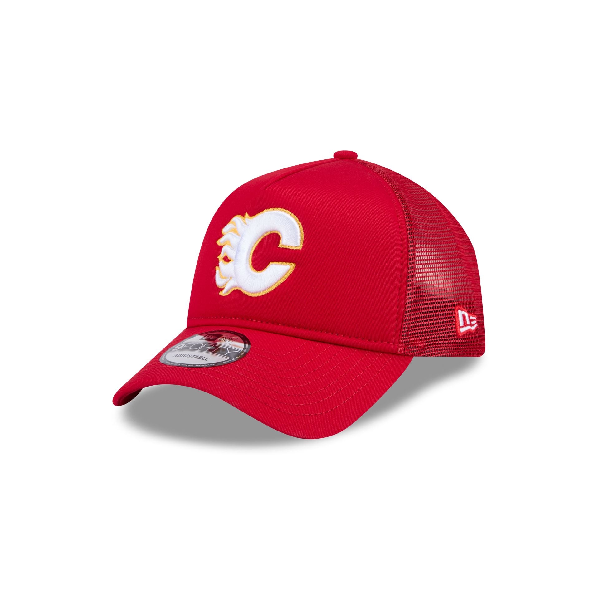 Calgary Flames 9FORTY A Frame Trucker Hat New Era Cap