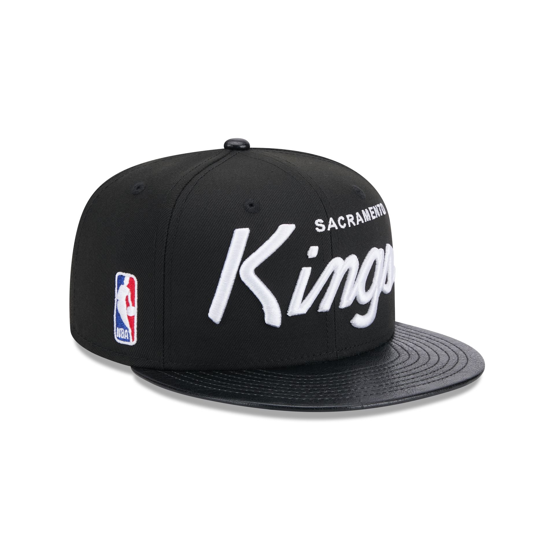 Sacramento Kings Faux Leather Visor 9FIFTY Snapback Hat New Era Cap