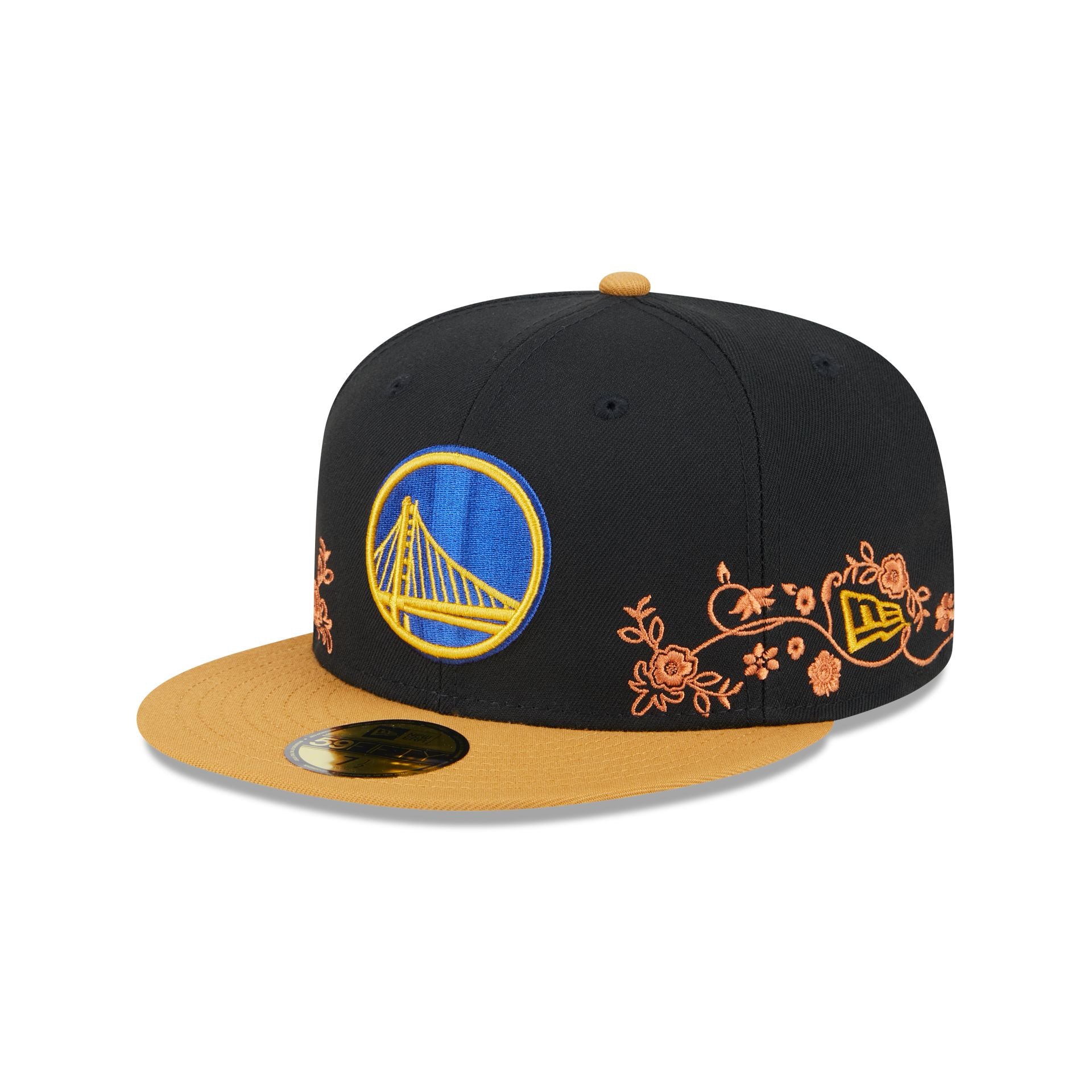 Golden State Warriors Floral Vine 59FIFTY Fitted Hat New Era Cap