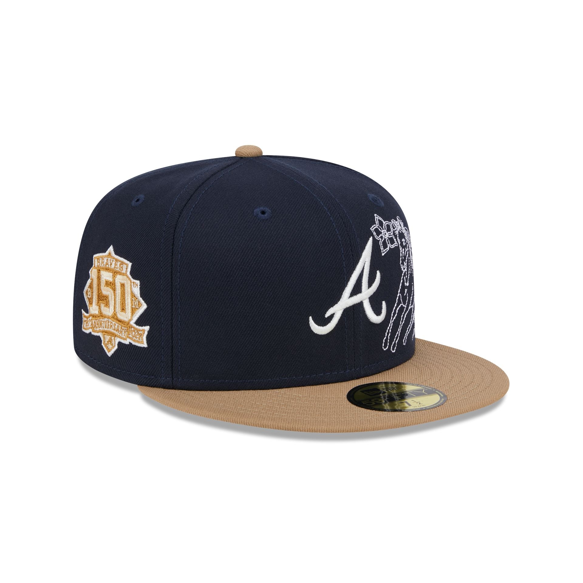 New era 59Fifty Atlanta Braves Fitted outlet Hat Size 7 5/8