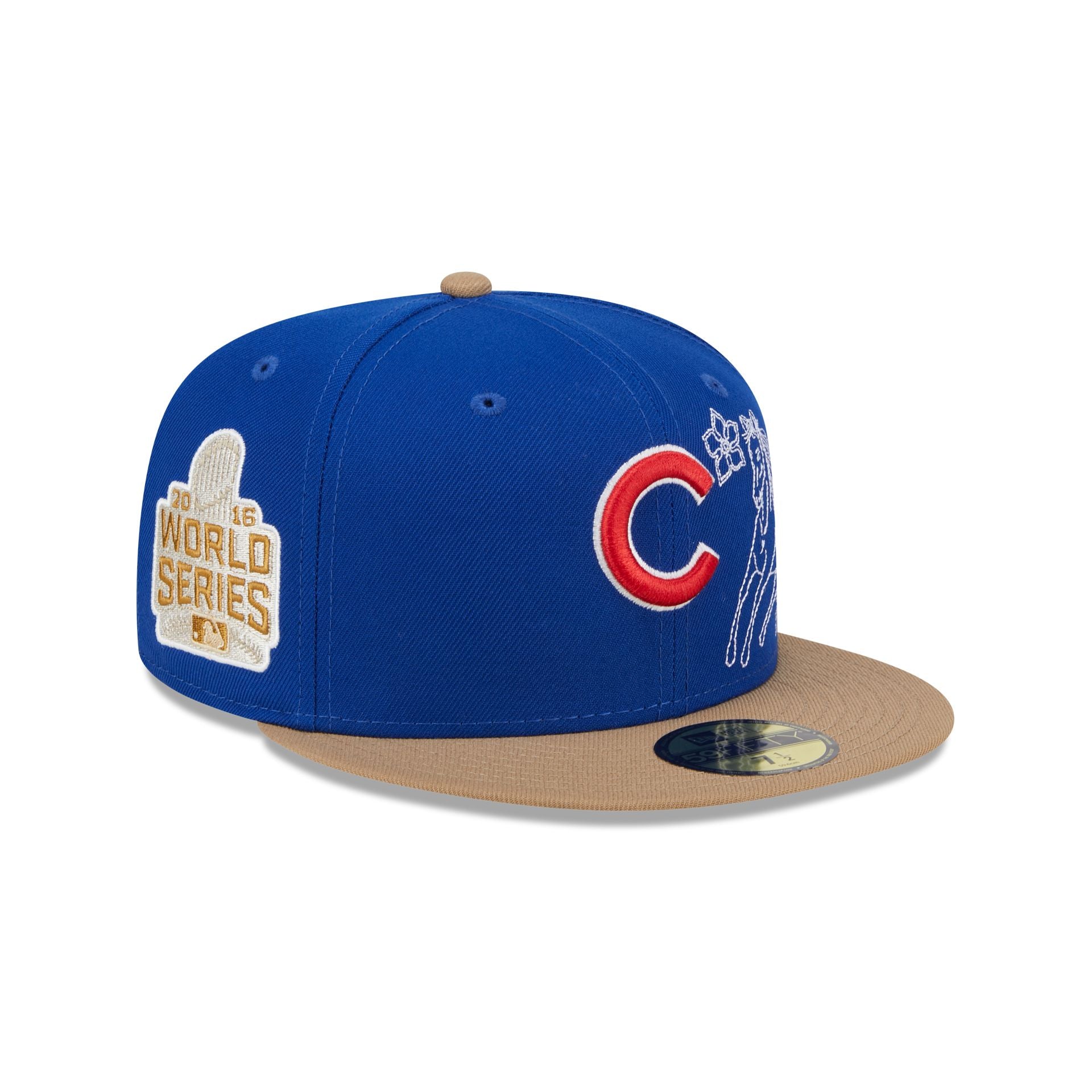 Chicago Cubs Western Khaki 59FIFTY Fitted Hat New Era Cap