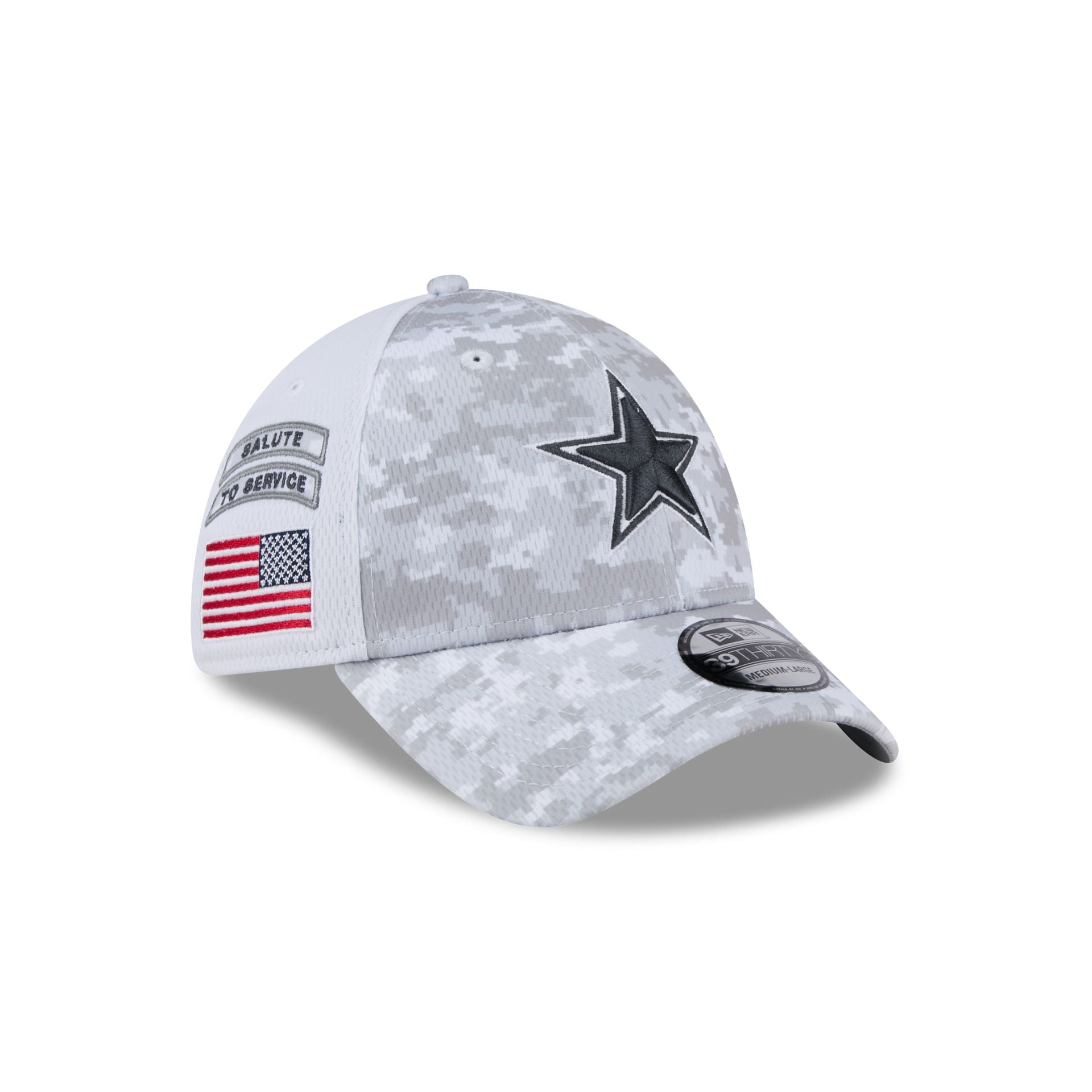 Dallas Cowboys 2024 Salute to Service 39THIRTY Stretch Fit Hat New Era Cap