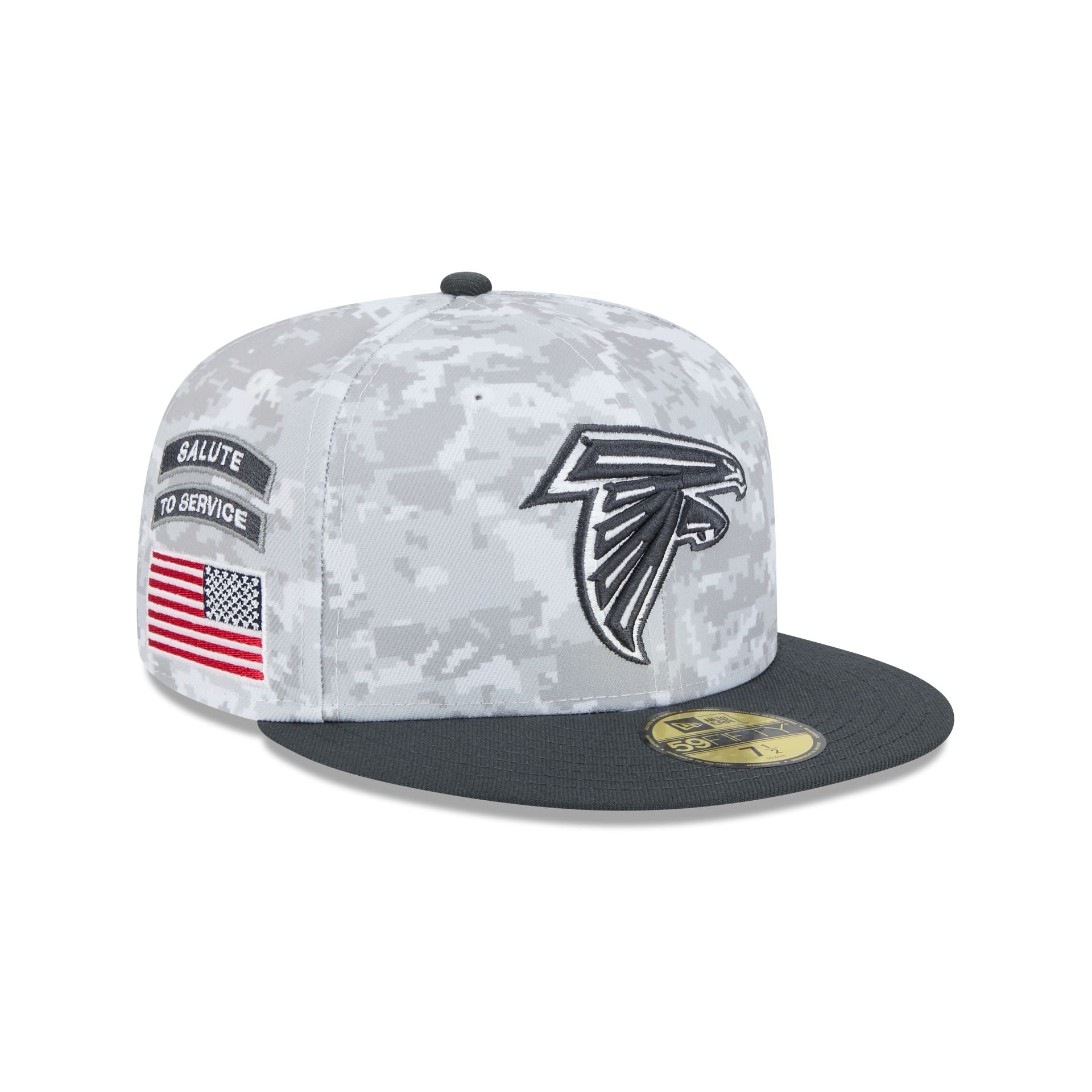 Atlanta Falcons 2024 Salute to Service 59FIFTY Fitted Hat New Era Cap