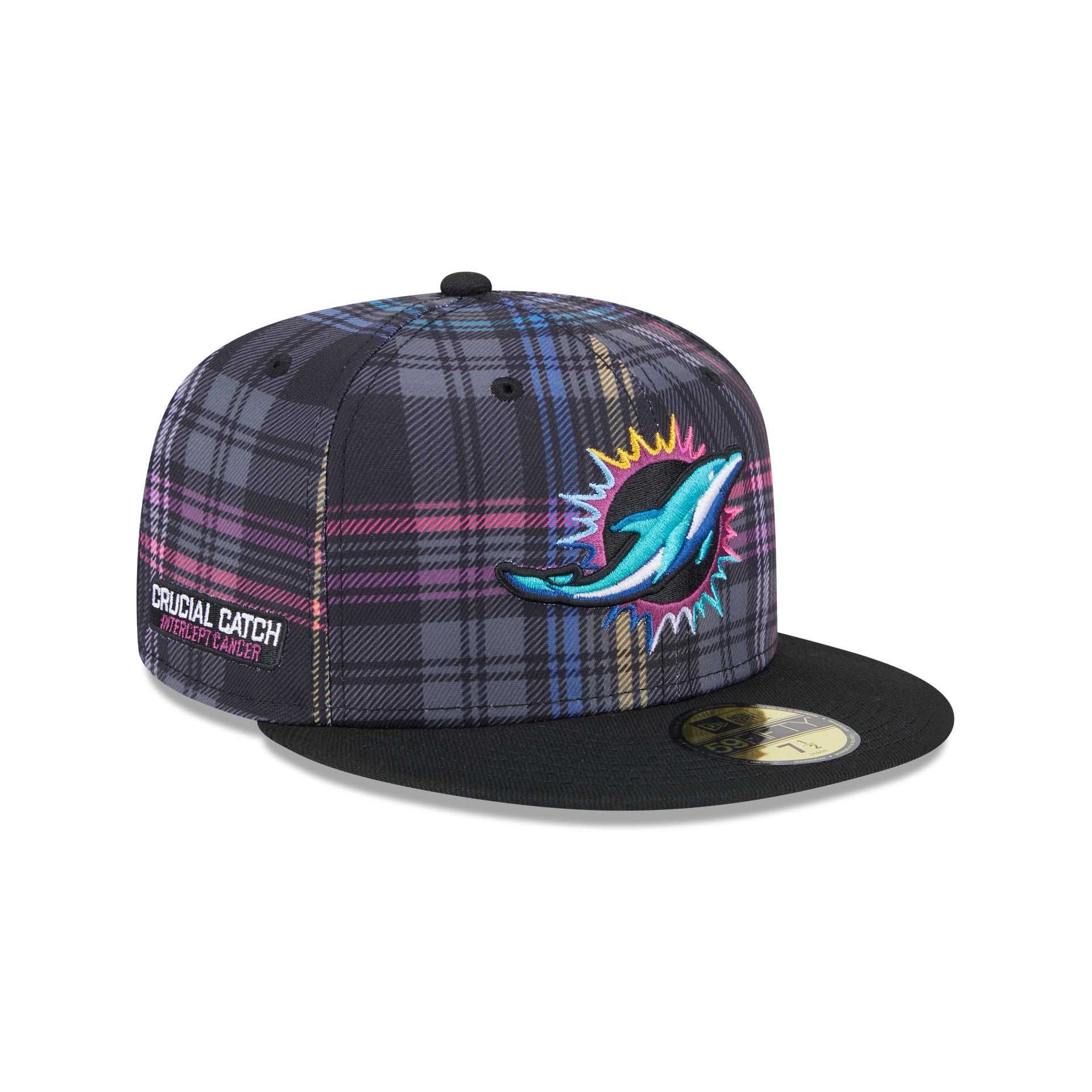 Miami Dolphins 2024 Crucial Catch 59FIFTY Fitted Hat New Era Cap