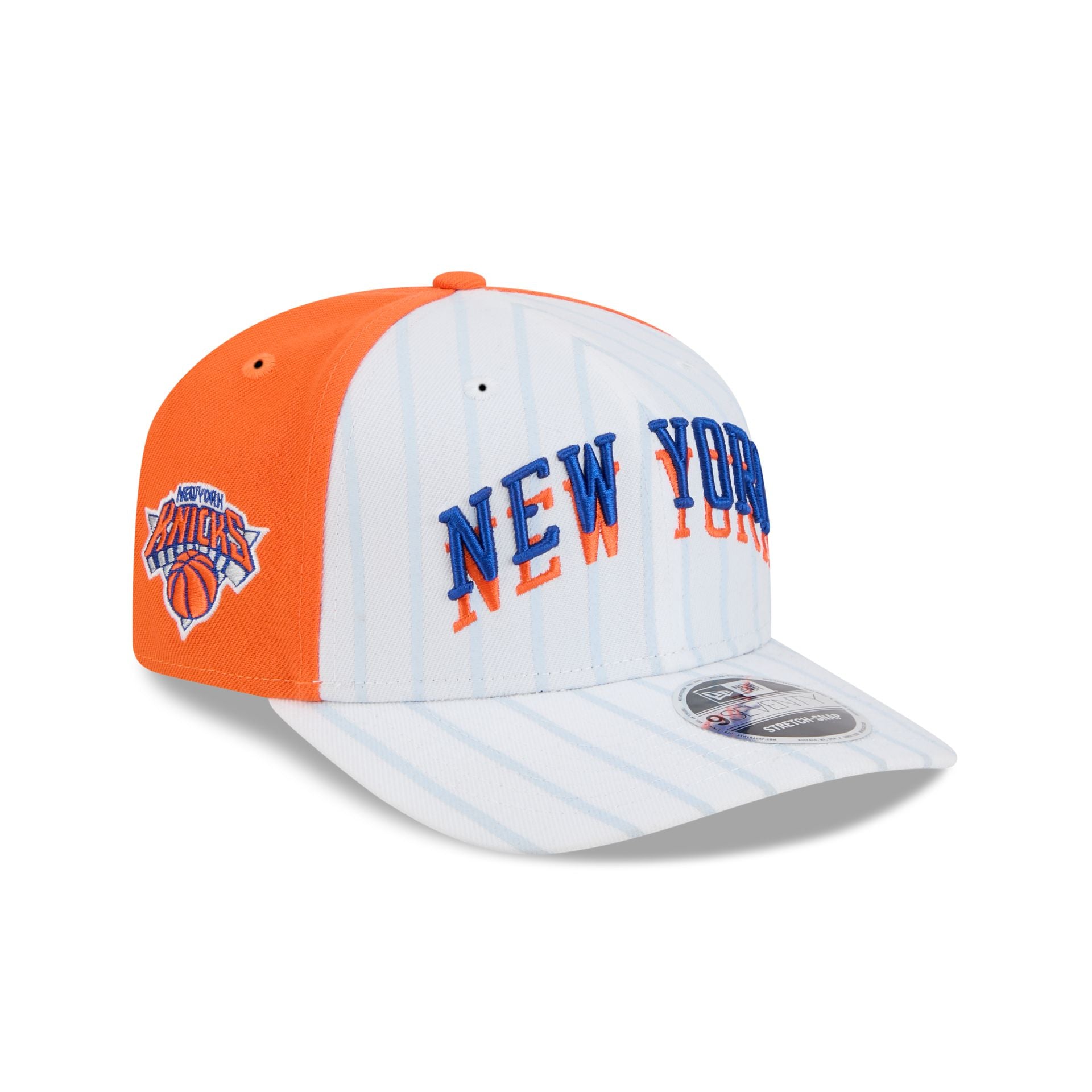 New Era Men s White New York Knicks 2024 25 City Edition 9SEVENTY Stretch Snap Hat